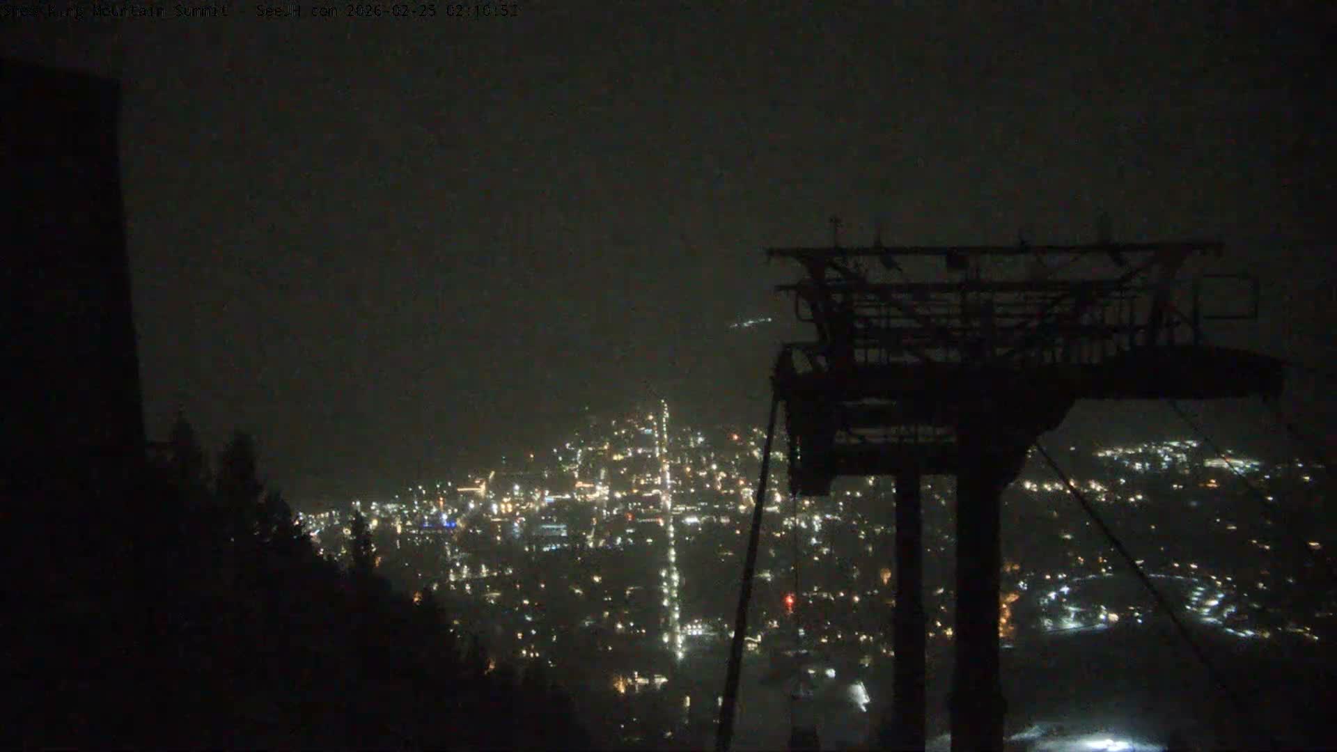 Jackson City Skyline from Snow King  Mountain Live Cam - Jackson, Teton, Wyoming, USA