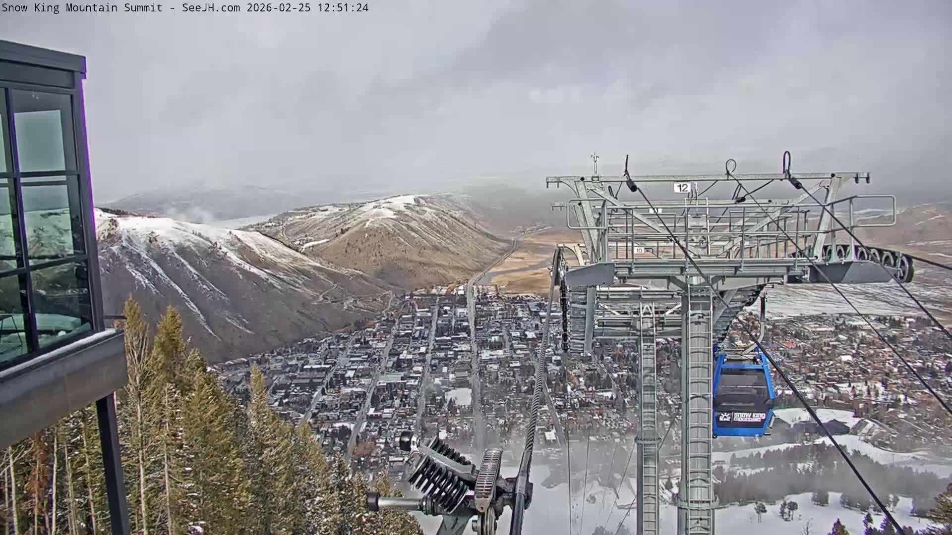 Jackson City Skyline from Snow King  Mountain Live Cam - Jackson, Teton, Wyoming, USA