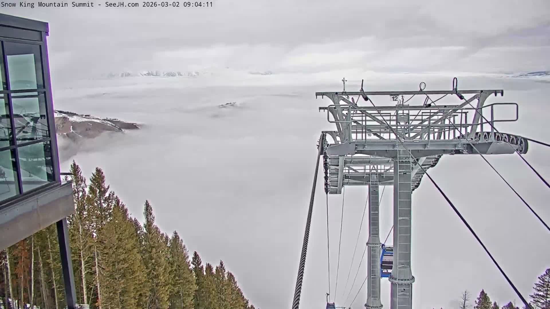 Jackson City Skyline from Snow King  Mountain Live Cam - Jackson, Teton, Wyoming, USA
