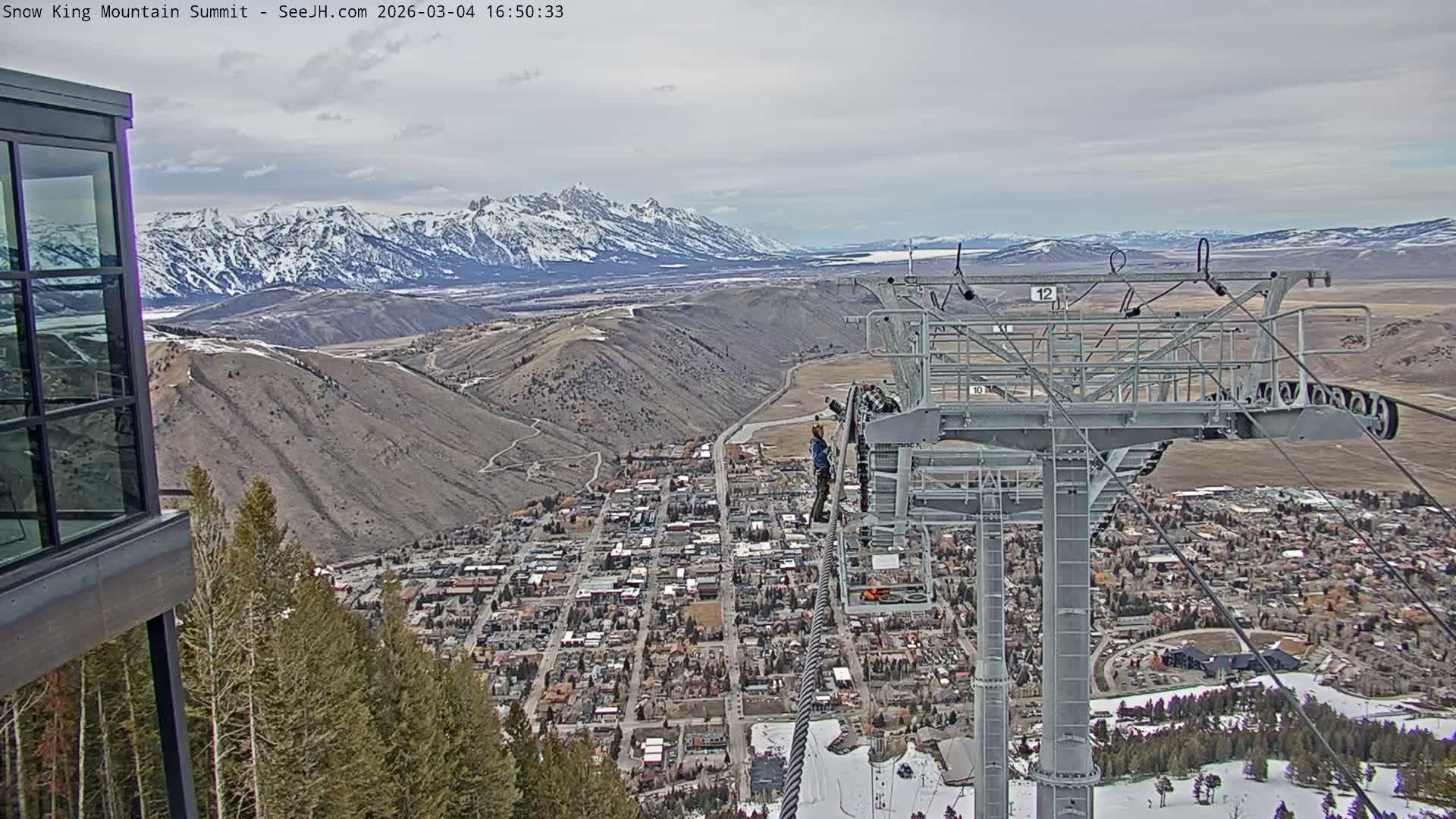 Jackson City Skyline from Snow King  Mountain Live Cam - Jackson, Teton, Wyoming, USA