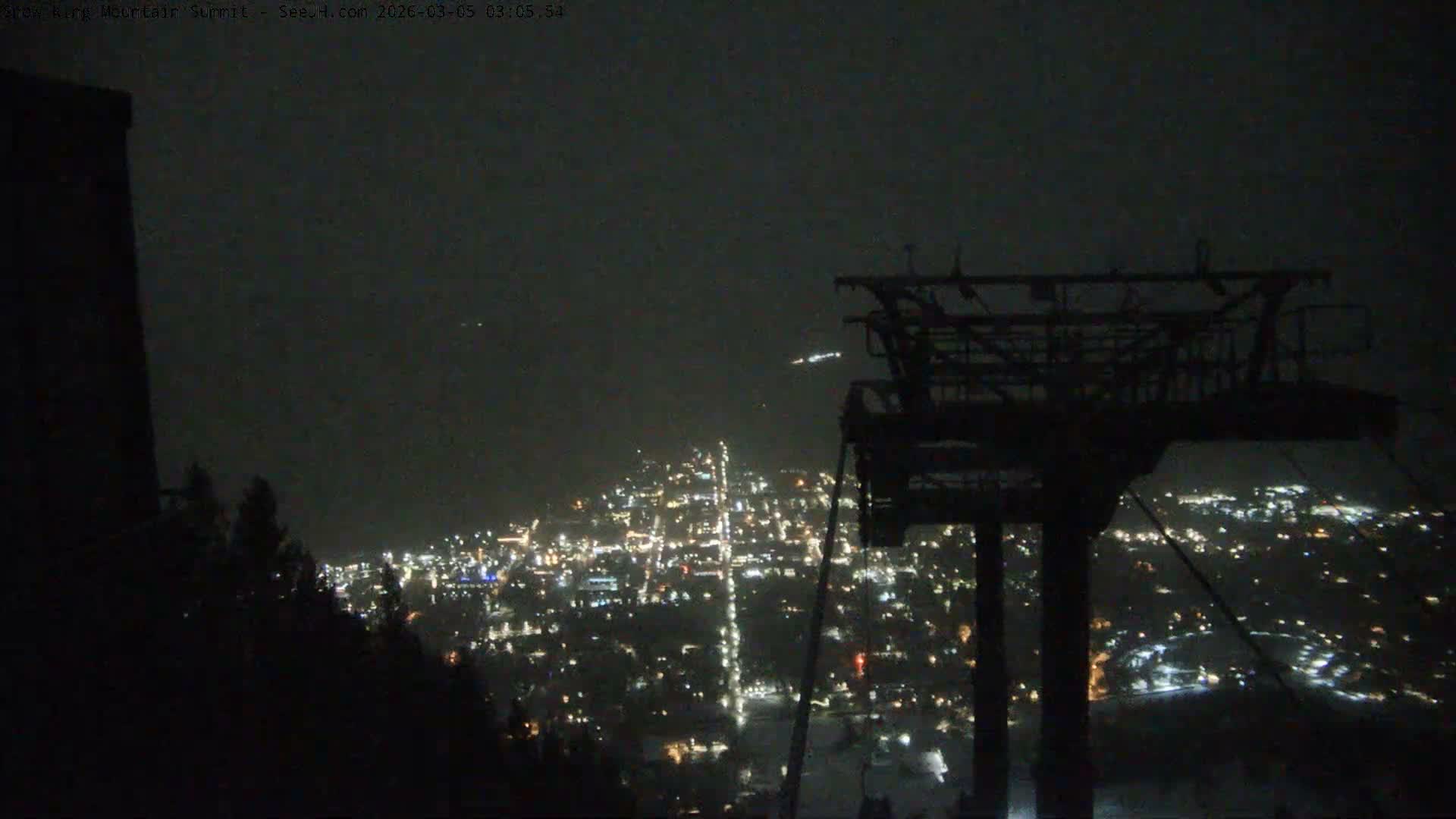 Jackson City Skyline from Snow King  Mountain Live Cam - Jackson, Teton, Wyoming, USA