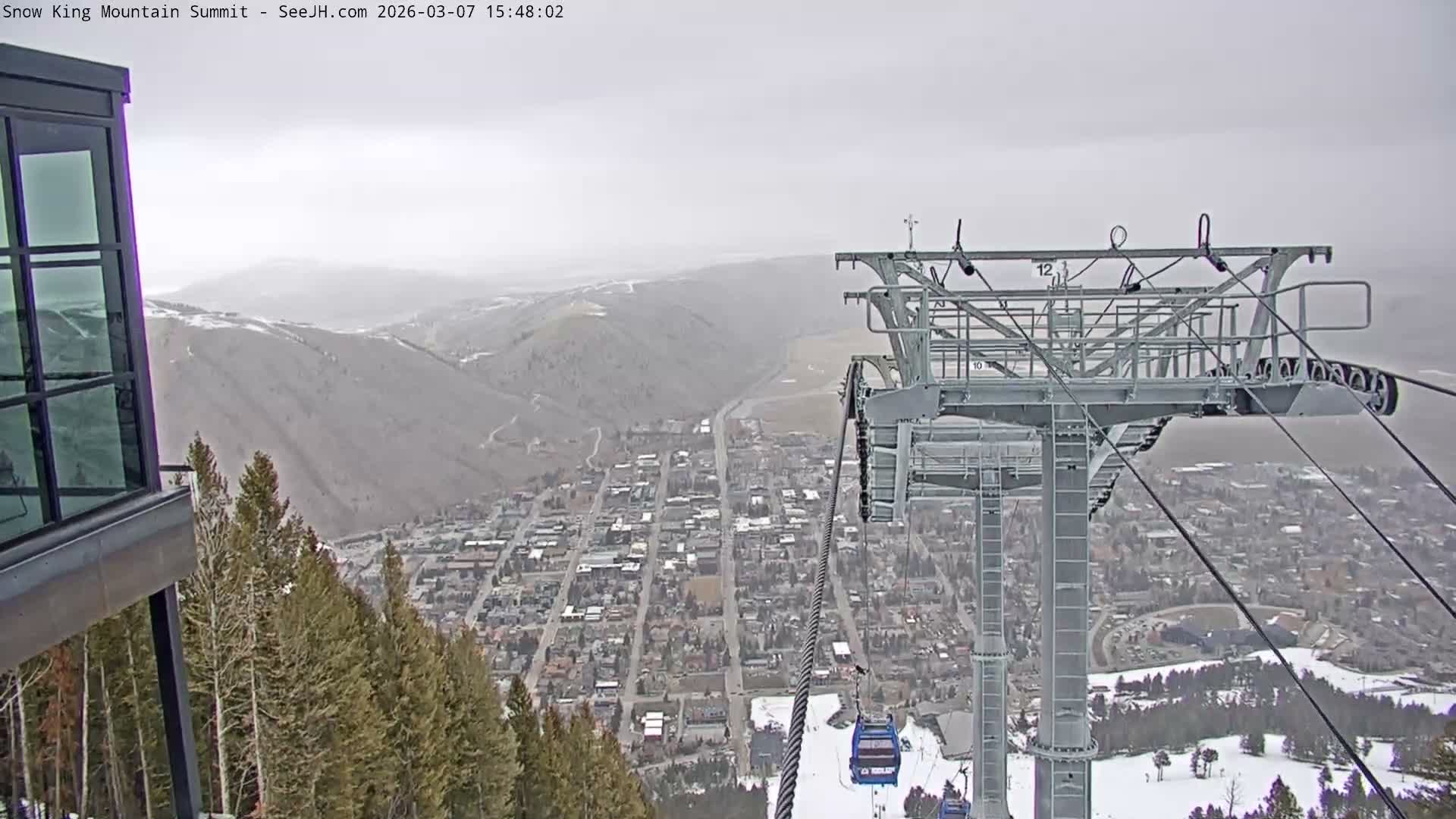 Jackson City Skyline from Snow King  Mountain Live Cam - Jackson, Teton, Wyoming, USA