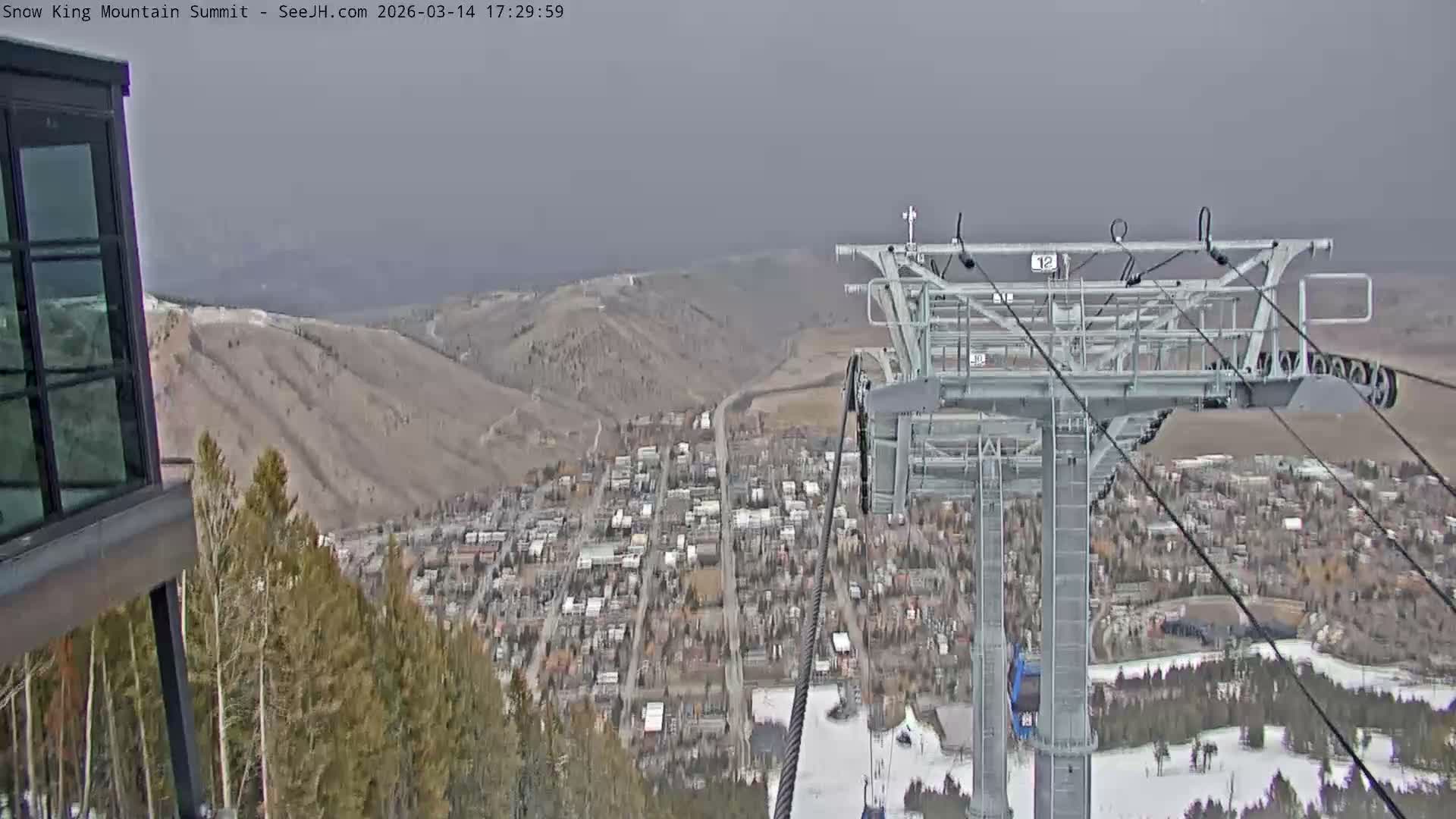 Jackson City Skyline from Snow King  Mountain Live Cam - Jackson, Teton, Wyoming, USA