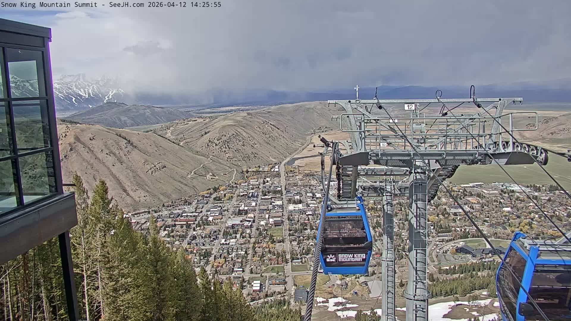 Jackson City Skyline from Snow King  Mountain Live Cam - Jackson, Teton, Wyoming, USA
