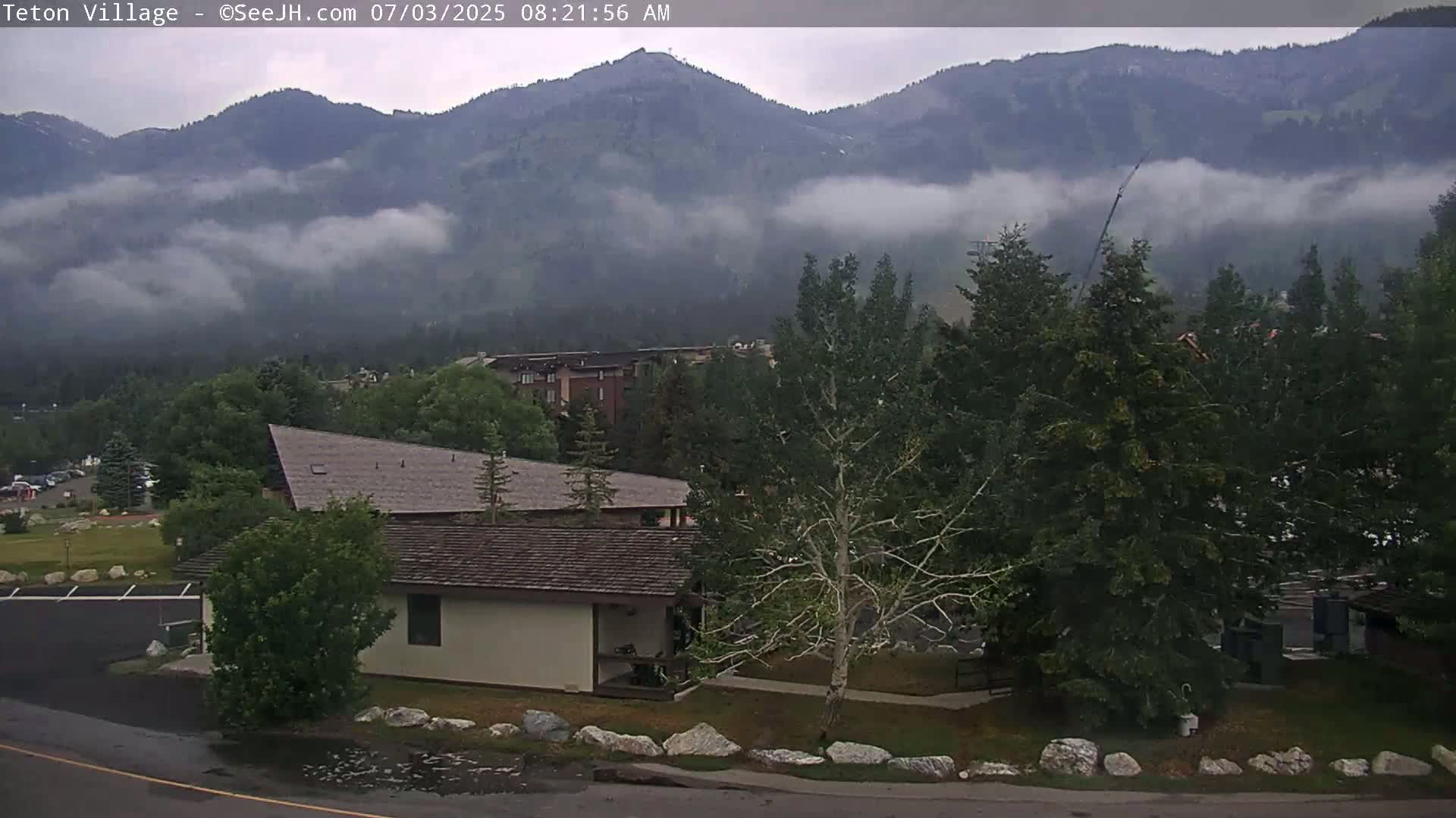 Teton Village & Grand Tetons Ski Slopes Live Cam - Teton Village , Teton, Wyoming, USA