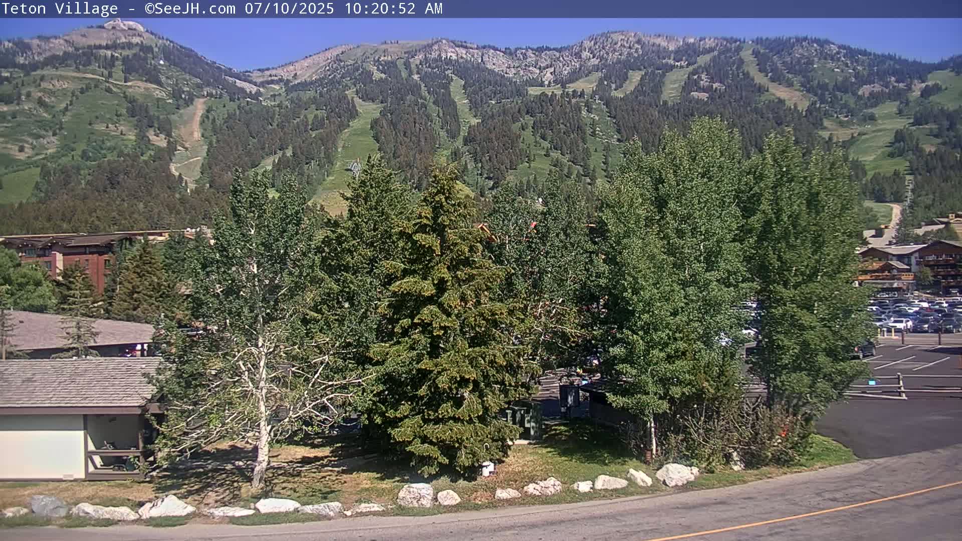 Teton Village & Grand Tetons Ski Slopes Live Cam - Teton Village , Teton, Wyoming, USA