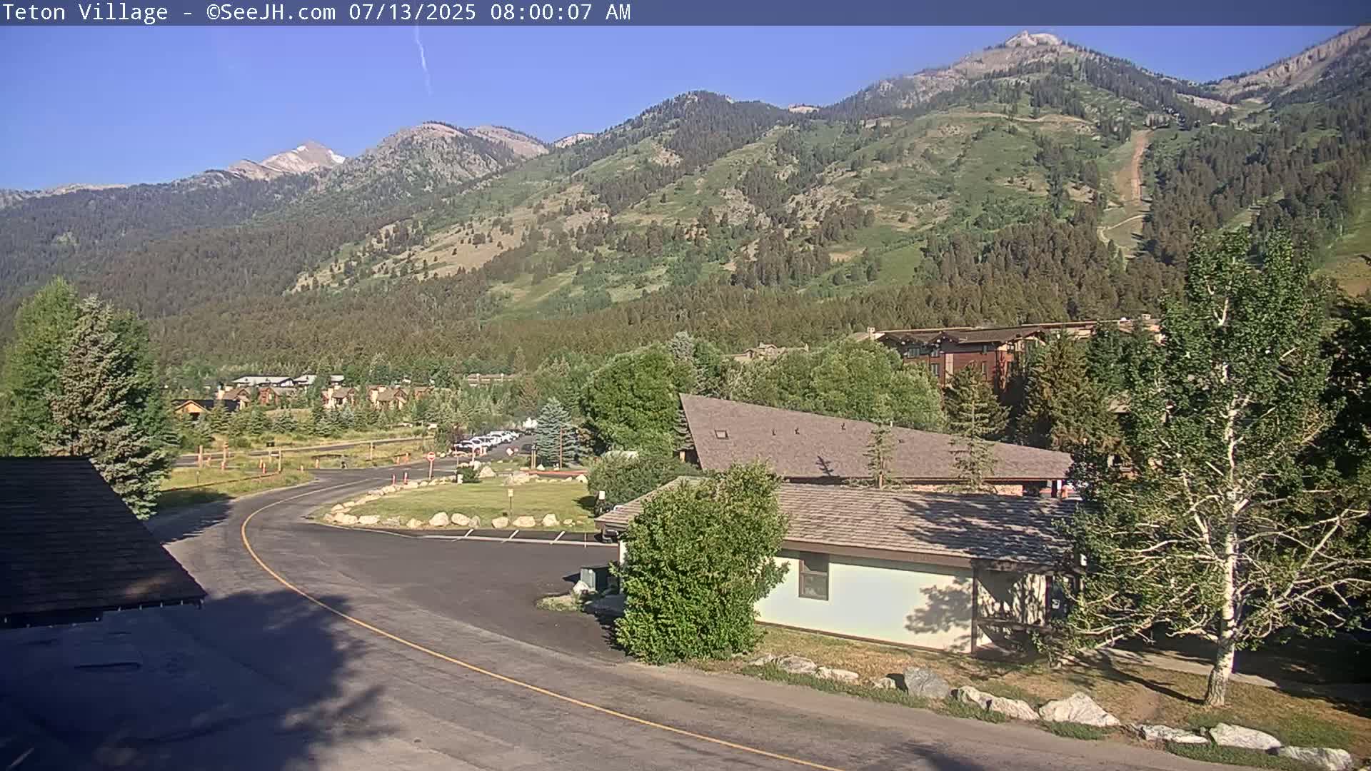 Teton Village & Grand Tetons Ski Slopes Live Cam - Teton Village , Teton, Wyoming, USA