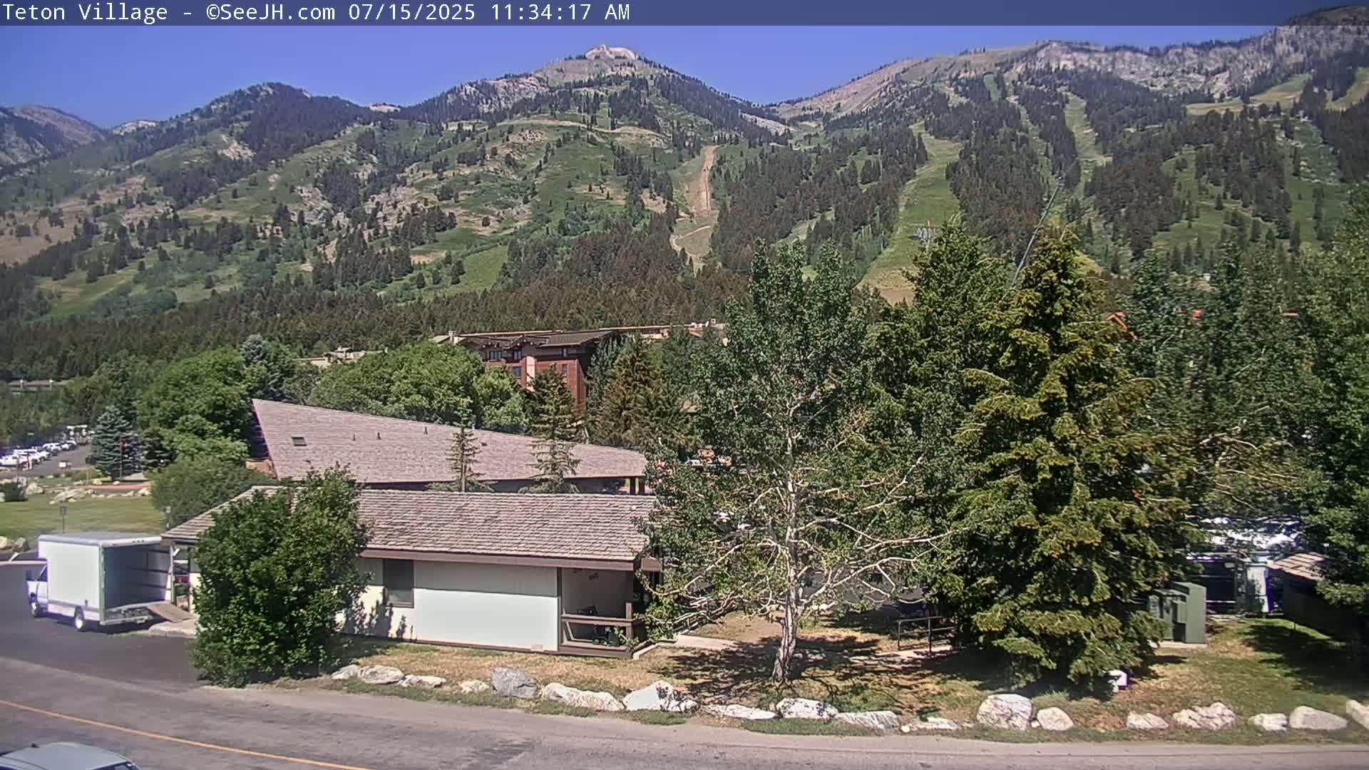 Teton Village & Grand Tetons Ski Slopes Live Cam - Teton Village , Teton, Wyoming, USA