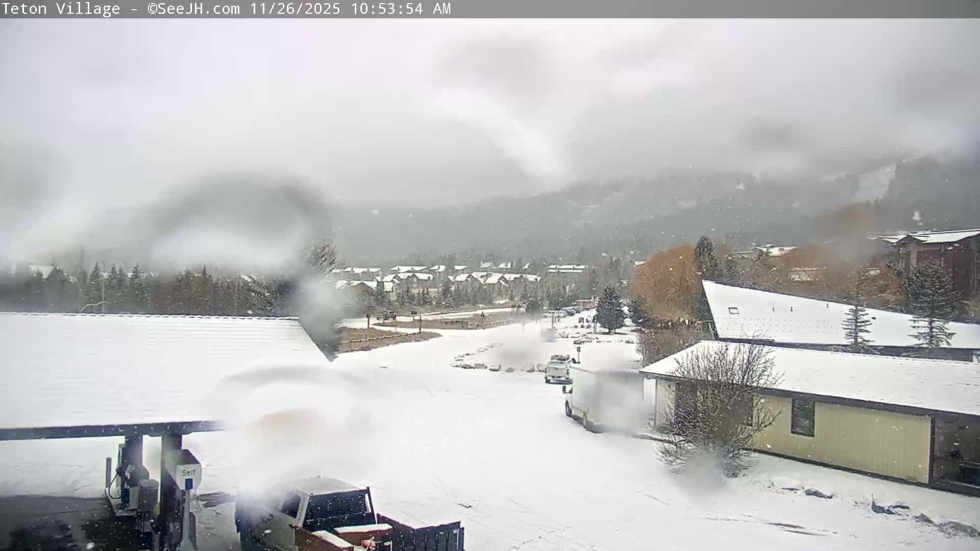 Teton Village & Grand Tetons Ski Slopes Live Cam - Teton Village , Teton, Wyoming, USA