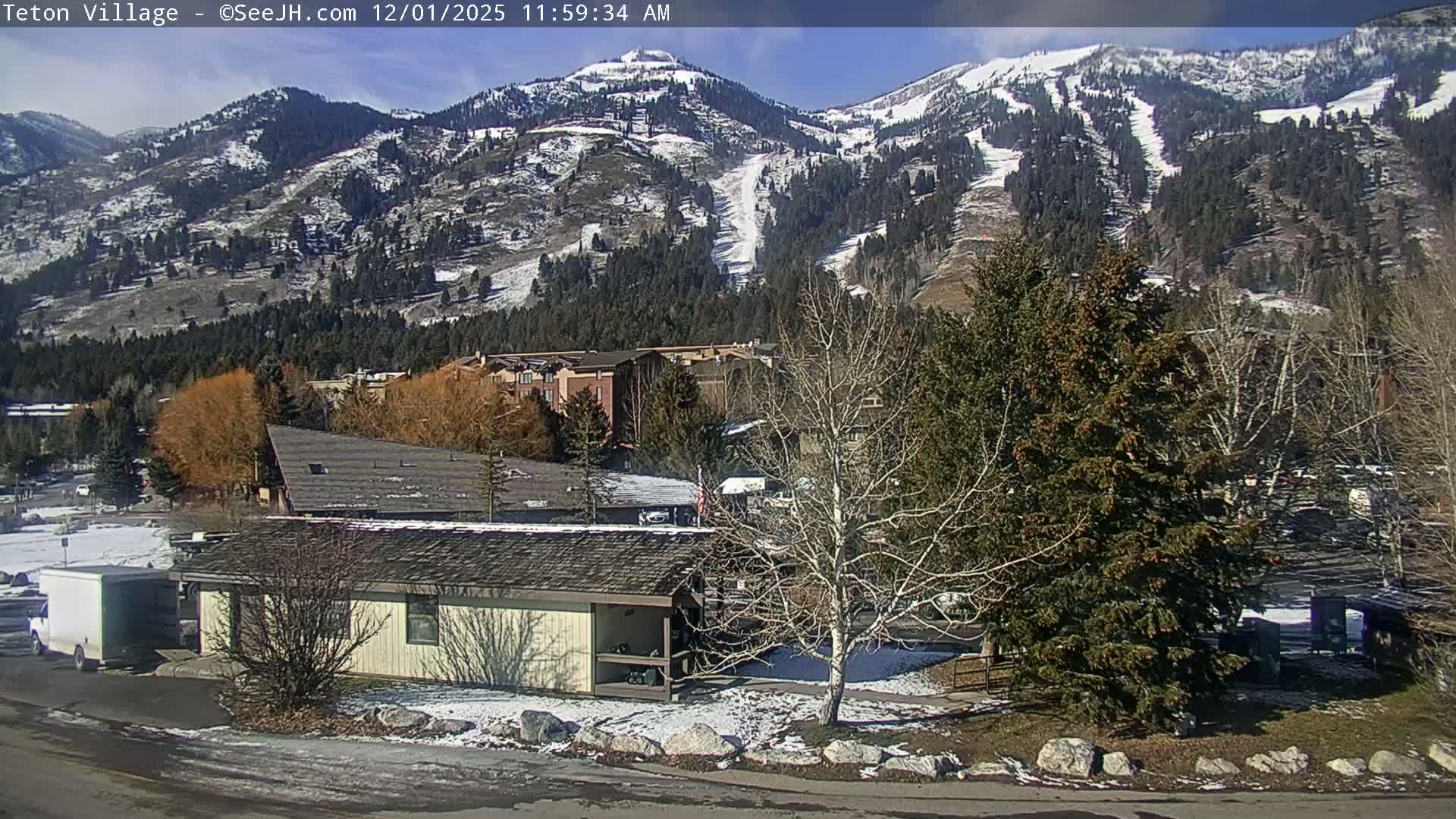 Teton Village & Grand Tetons Ski Slopes Live Cam - Teton Village , Teton, Wyoming, USA
