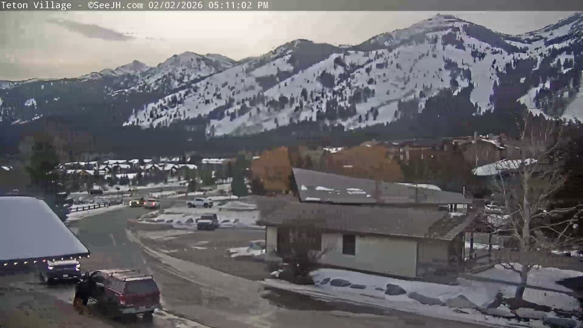 Teton Village & Grand Tetons Ski Slopes Live Cam - Teton Village , Teton, Wyoming, USA