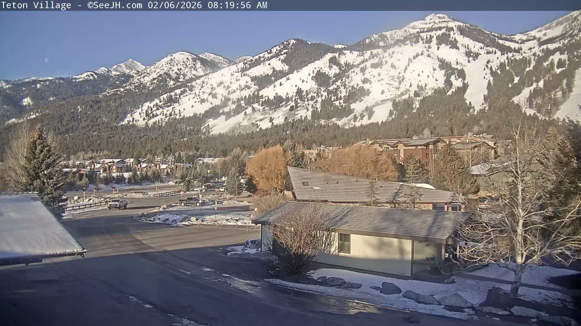 Teton Village & Grand Tetons Ski Slopes Live Cam - Teton Village , Teton, Wyoming, USA