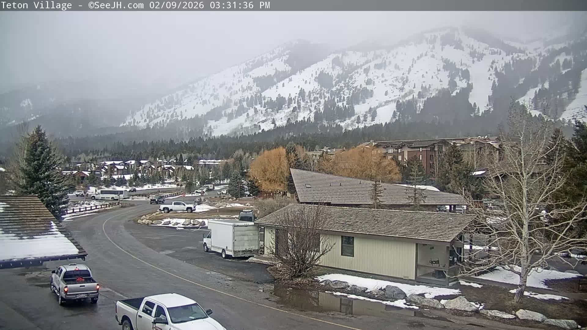 Teton Village & Grand Tetons Ski Slopes Live Cam - Teton Village , Teton, Wyoming, USA
