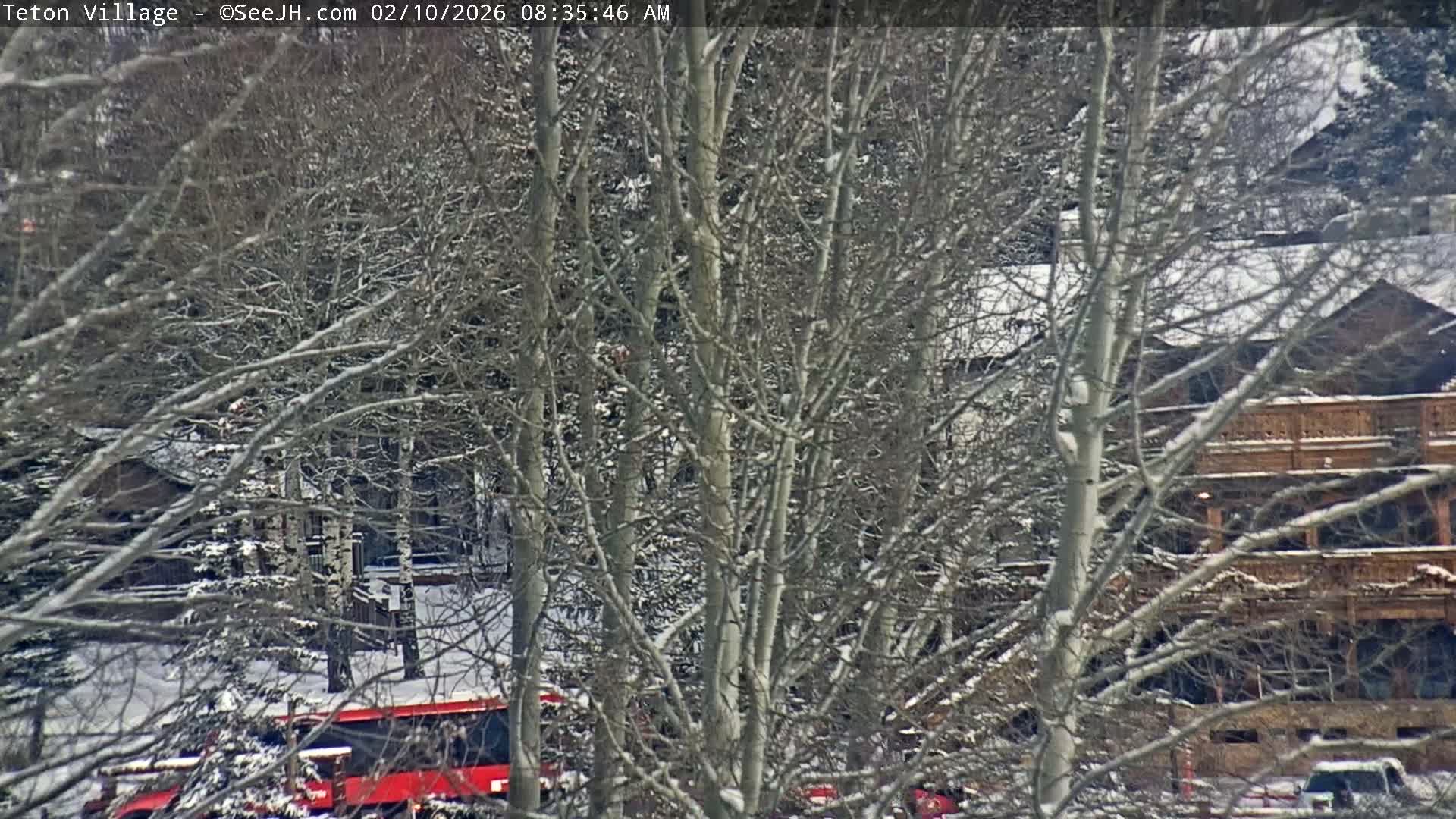 Teton Village & Grand Tetons Ski Slopes Live Cam - Teton Village , Teton, Wyoming, USA