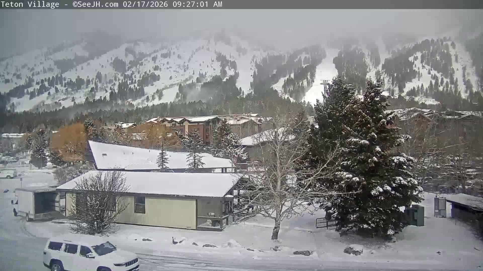 Teton Village & Grand Tetons Ski Slopes Live Cam - Teton Village , Teton, Wyoming, USA