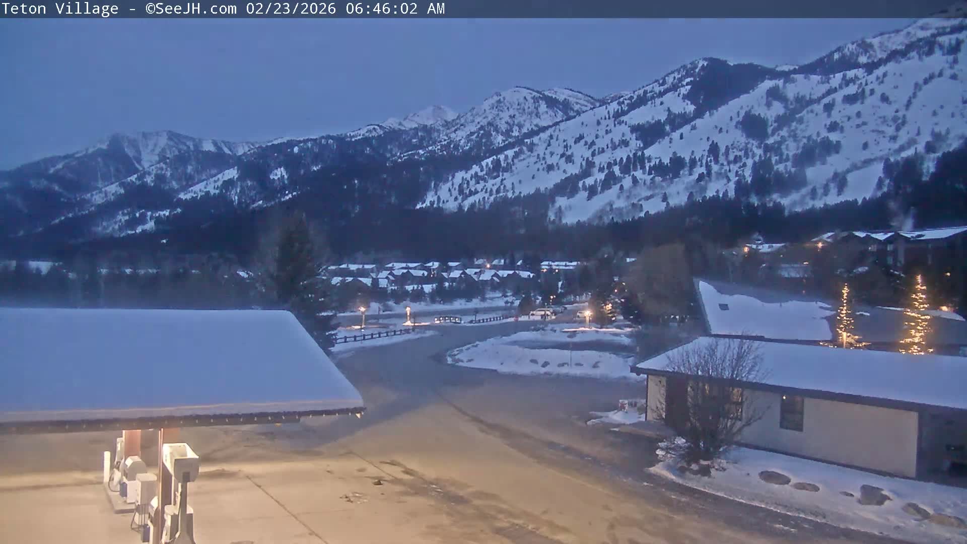 Teton Village & Grand Tetons Ski Slopes Live Cam - Teton Village , Teton, Wyoming, USA