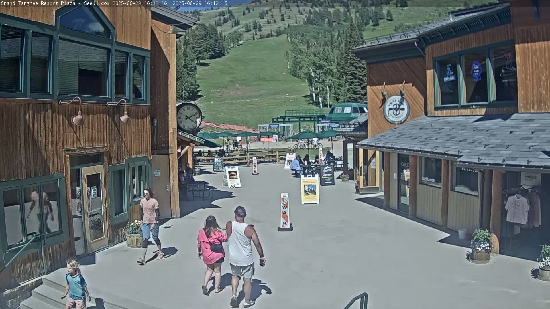 Alta, Freds Mountain Grand Targhee Resort Plaza Live Cam  -Alta, Teton, Wyoming, USA