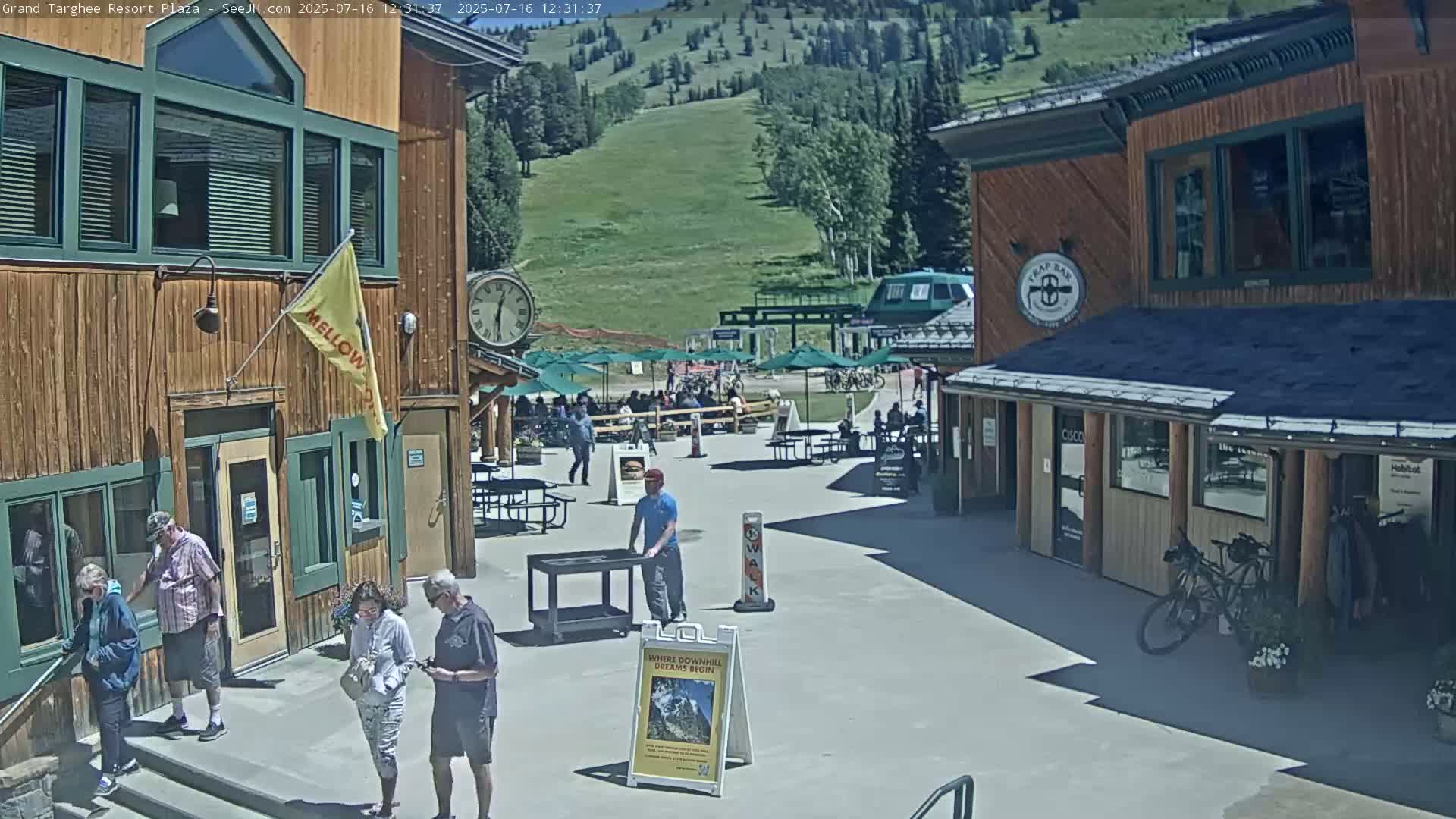 Alta, Freds Mountain Grand Targhee Resort Plaza Live Cam  -Alta, Teton, Wyoming, USA