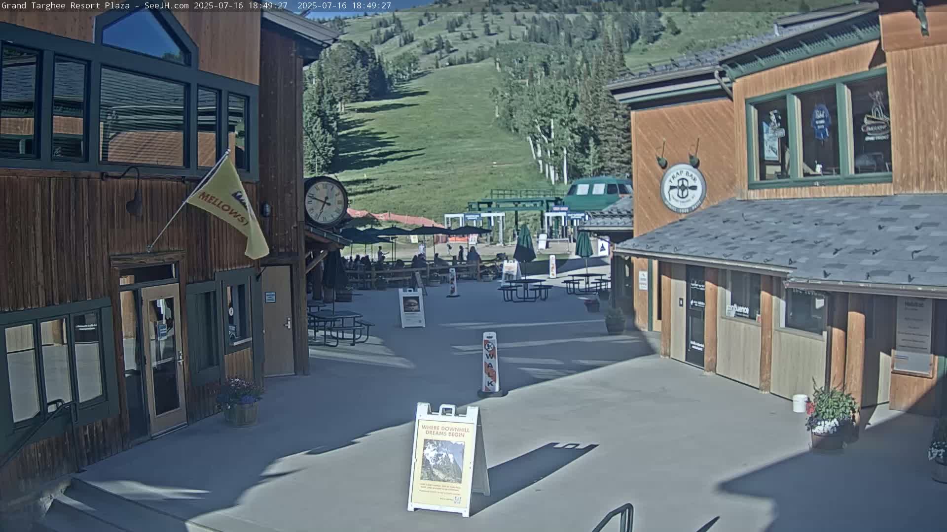 Alta, Freds Mountain Grand Targhee Resort Plaza Live Cam  -Alta, Teton, Wyoming, USA