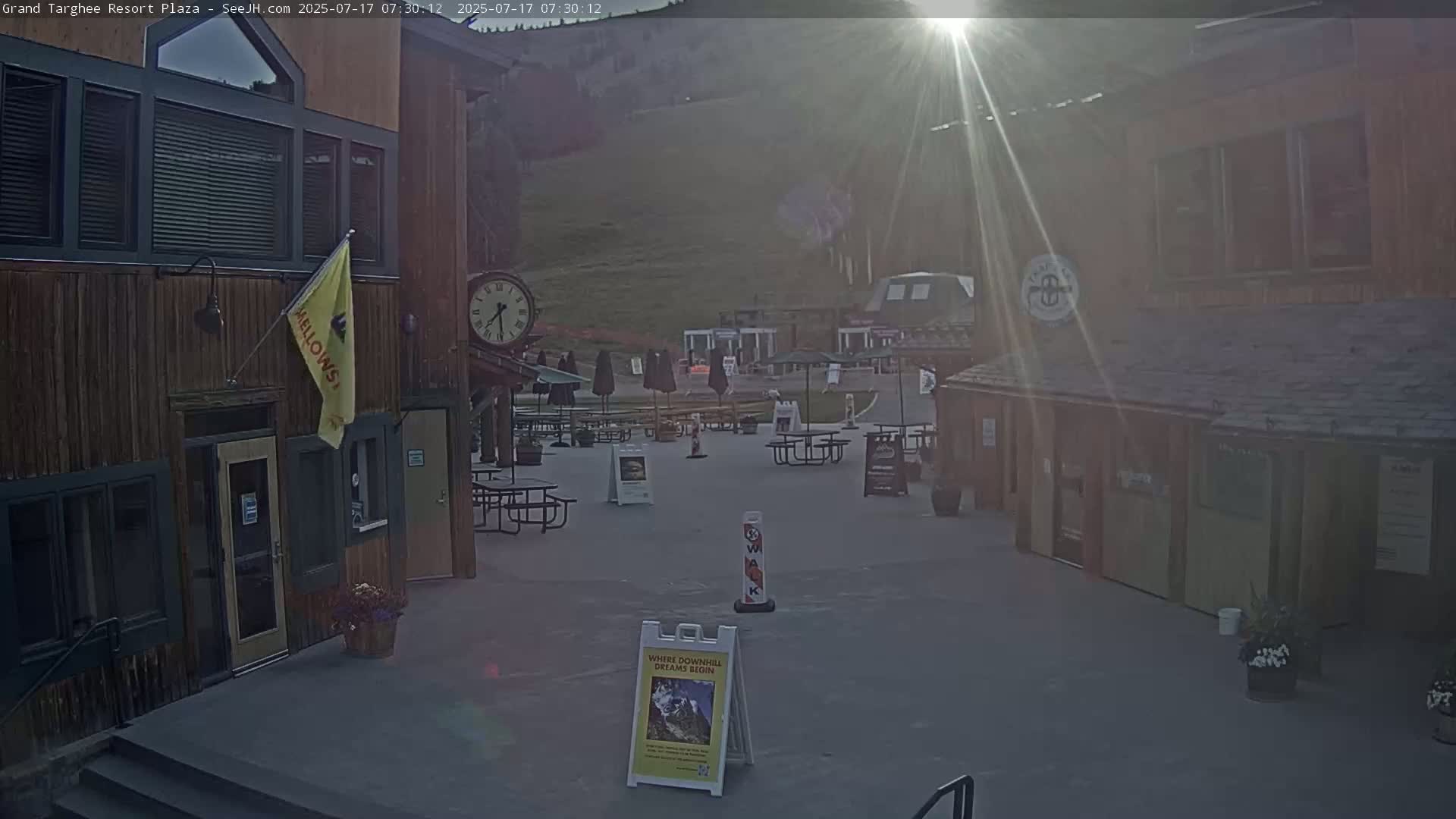 Alta, Freds Mountain Grand Targhee Resort Plaza Live Cam  -Alta, Teton, Wyoming, USA