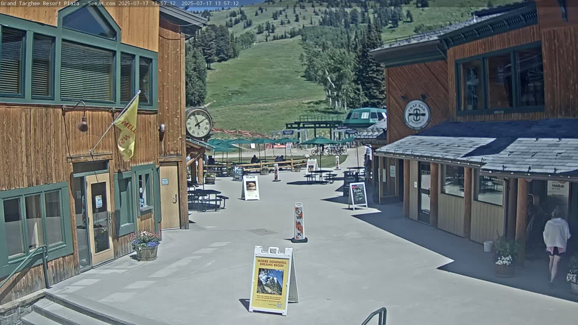Alta, Freds Mountain Grand Targhee Resort Plaza Live Cam  -Alta, Teton, Wyoming, USA