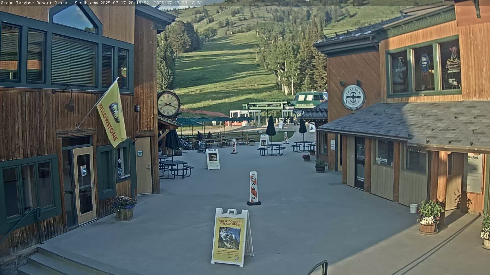 Alta, Freds Mountain Grand Targhee Resort Plaza Live Cam  -Alta, Teton, Wyoming, USA