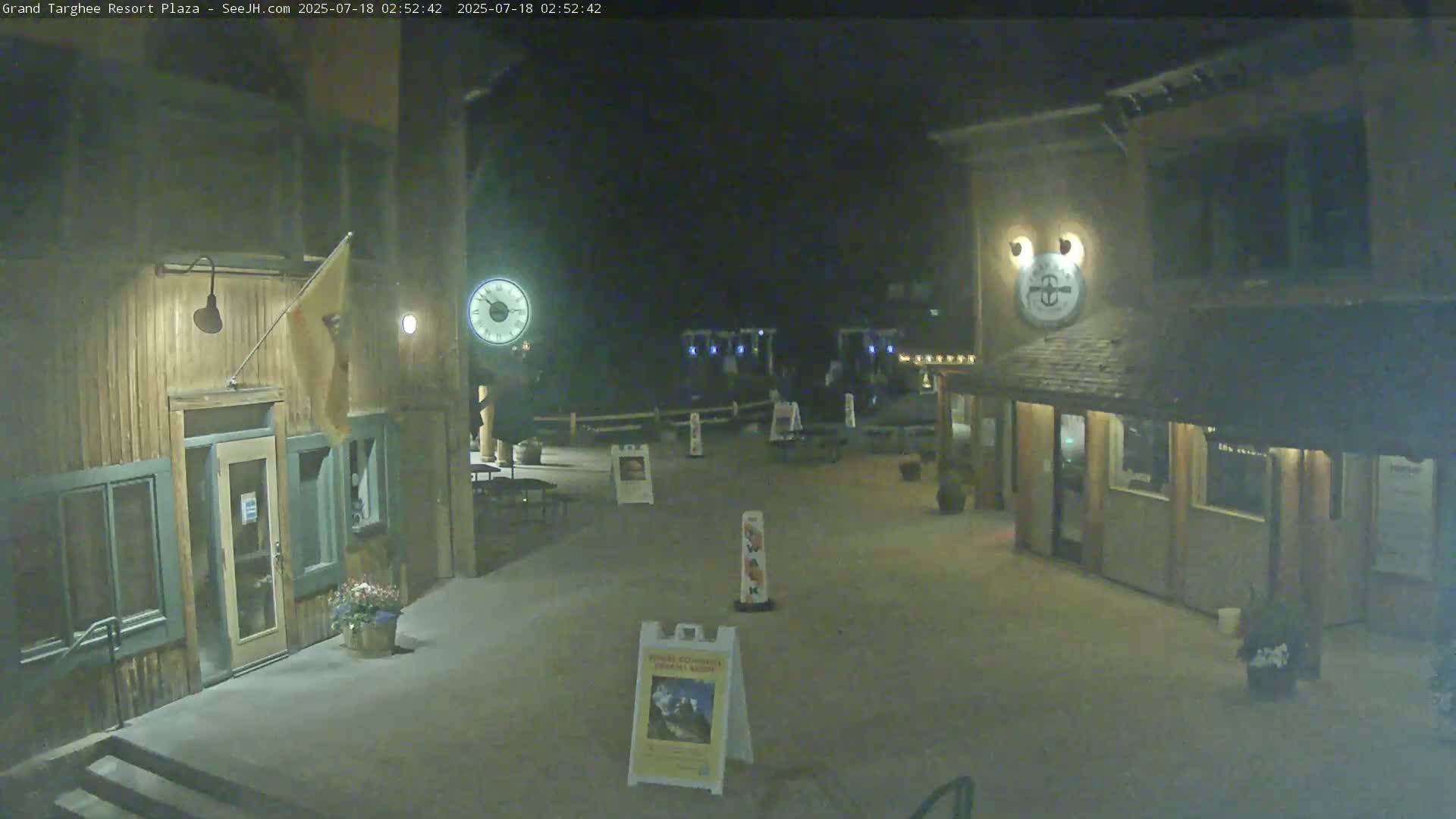 Alta, Freds Mountain Grand Targhee Resort Plaza Live Cam  -Alta, Teton, Wyoming, USA
