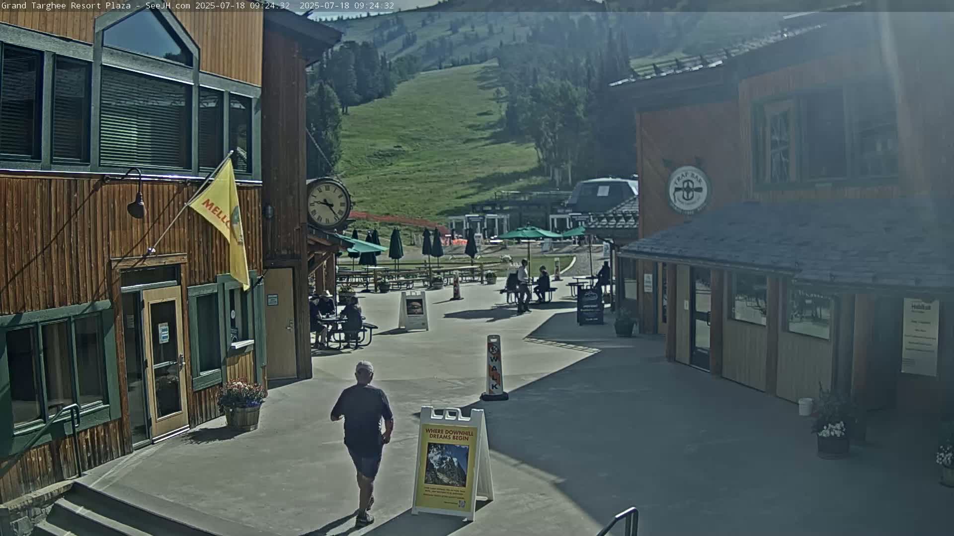Alta, Freds Mountain Grand Targhee Resort Plaza Live Cam  -Alta, Teton, Wyoming, USA