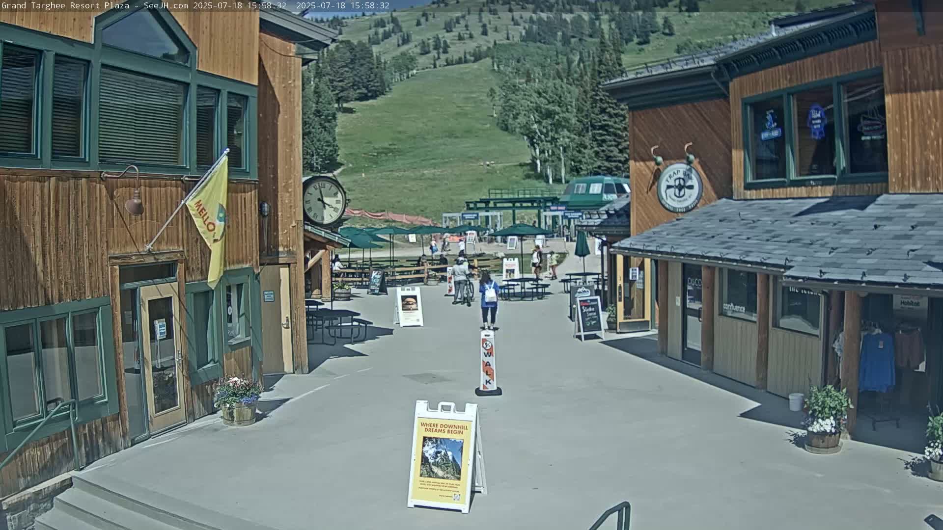 Alta, Freds Mountain Grand Targhee Resort Plaza Live Cam  -Alta, Teton, Wyoming, USA