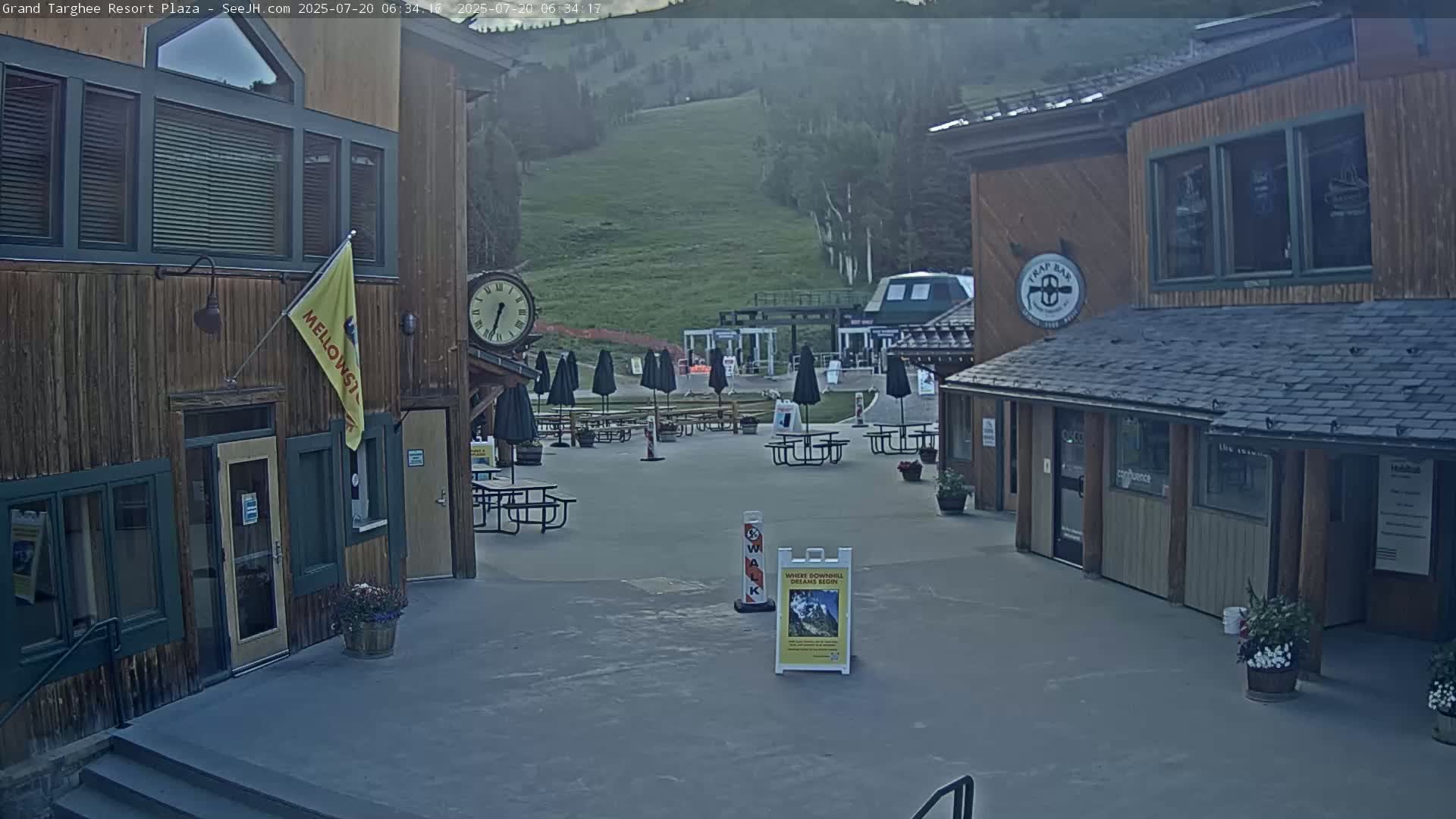 Alta, Freds Mountain Grand Targhee Resort Plaza Live Cam  -Alta, Teton, Wyoming, USA