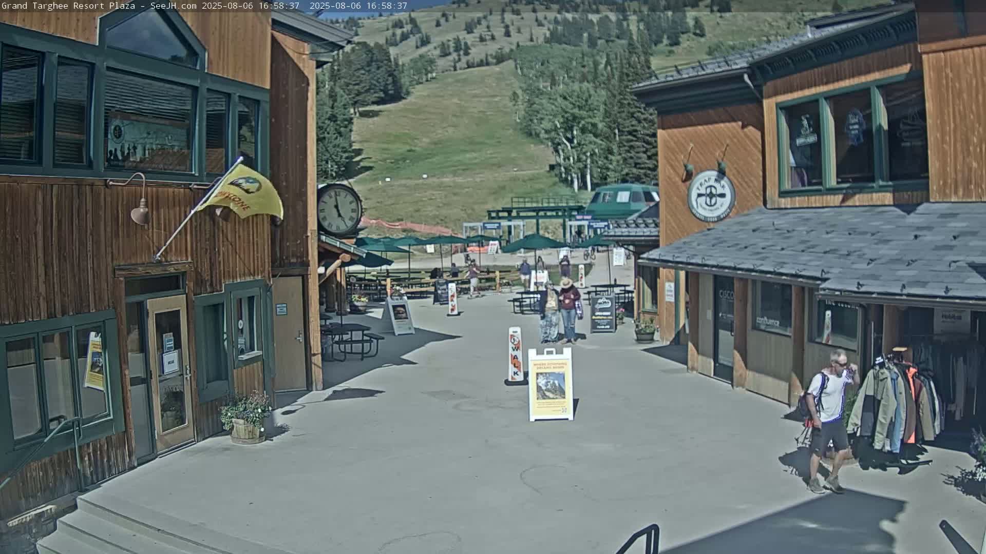 Alta, Freds Mountain Grand Targhee Resort Plaza Live Cam  -Alta, Teton, Wyoming, USA