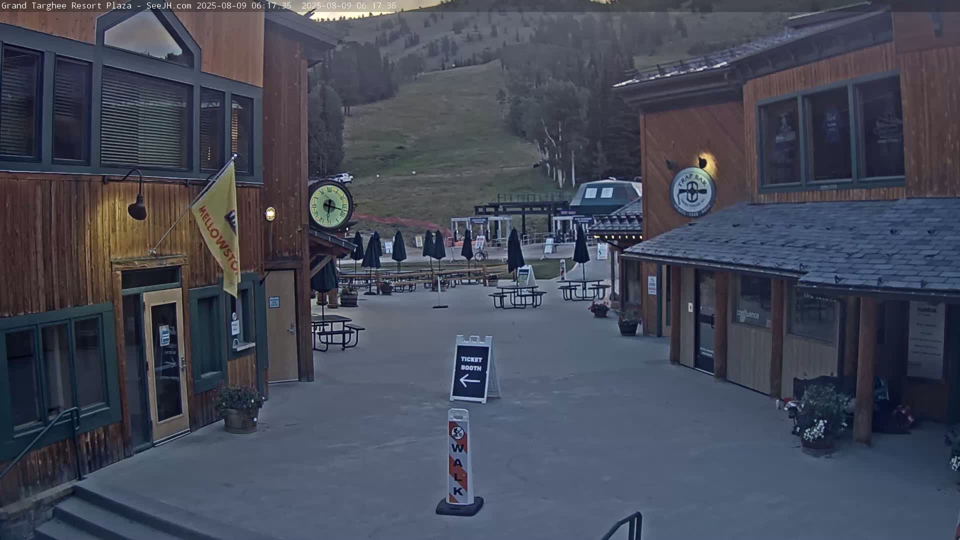Alta, Freds Mountain Grand Targhee Resort Plaza Live Cam  -Alta, Teton, Wyoming, USA