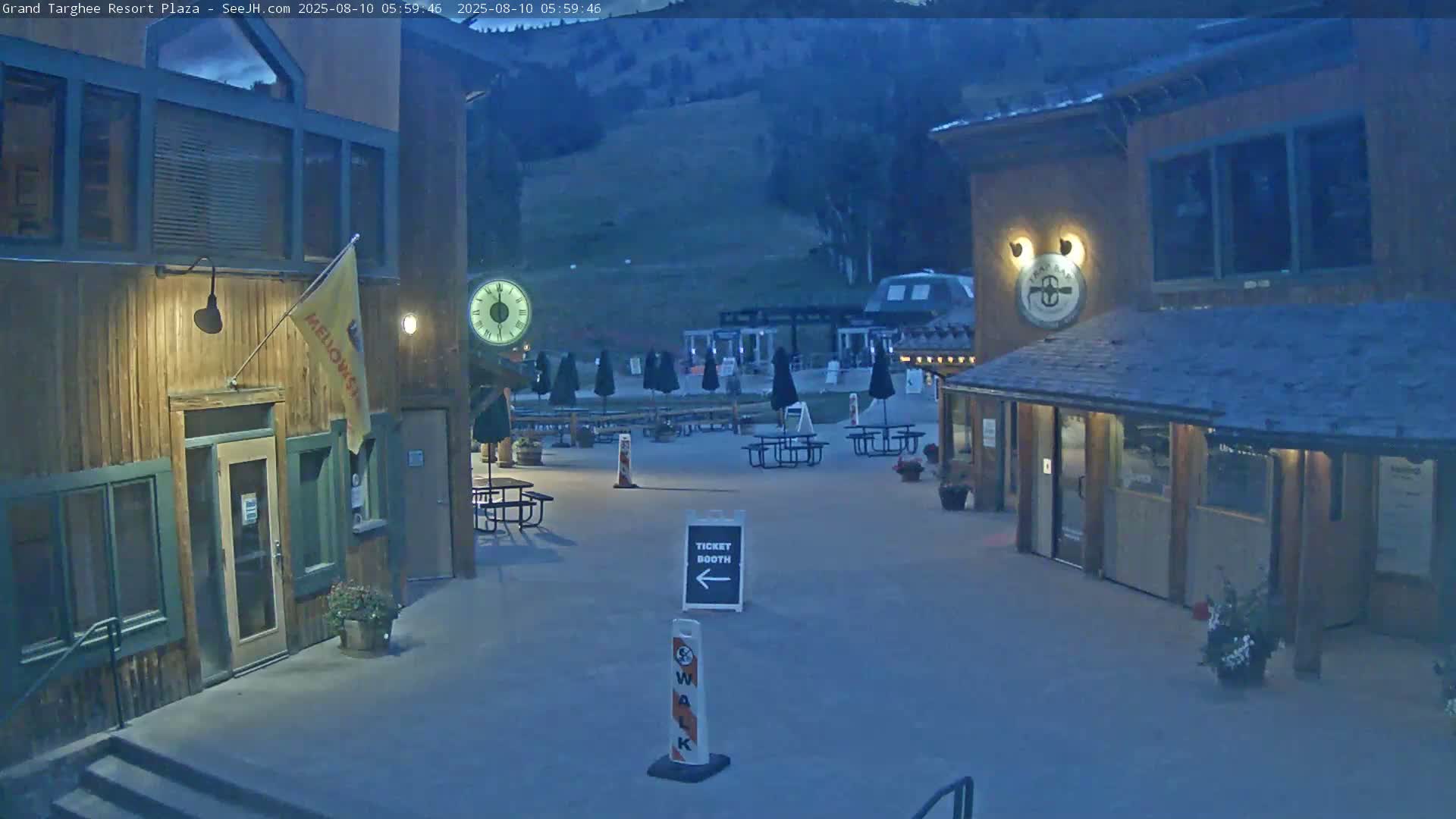 Alta, Freds Mountain Grand Targhee Resort Plaza Live Cam  -Alta, Teton, Wyoming, USA