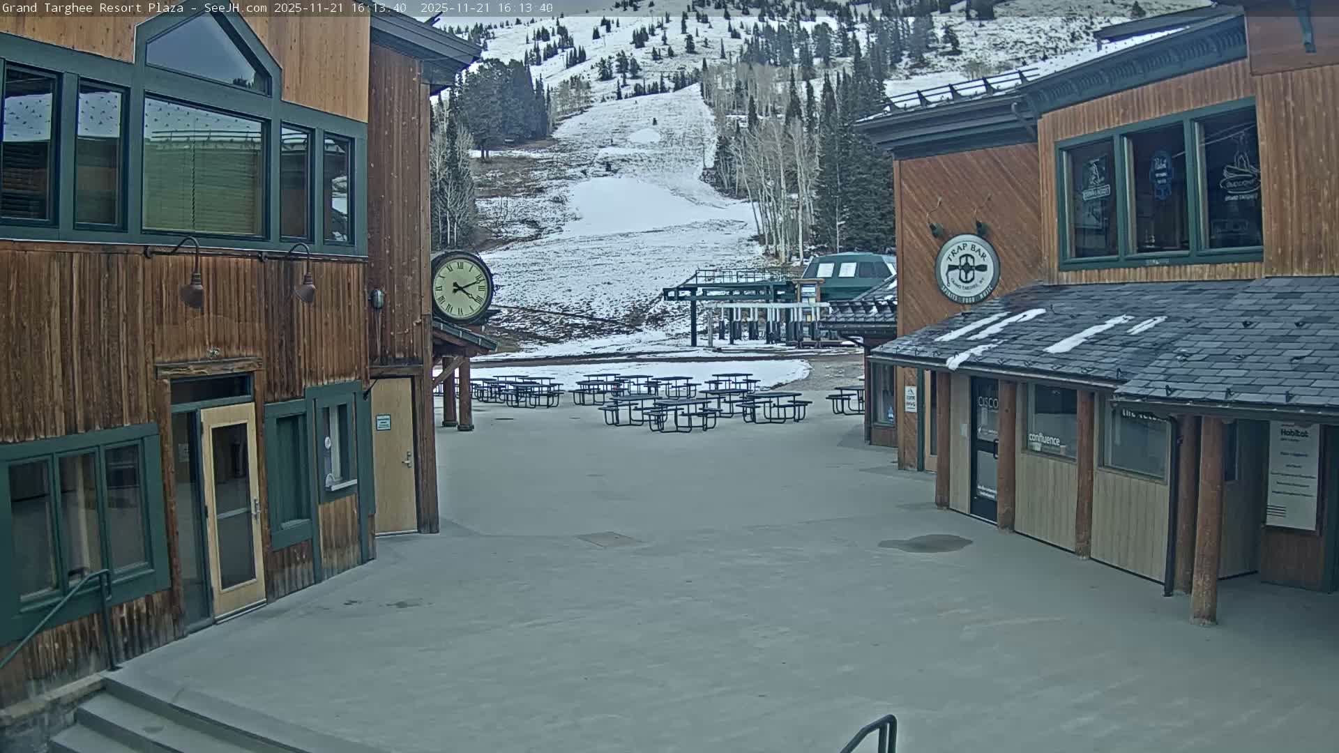 Alta, Freds Mountain Grand Targhee Resort Plaza Live Cam  -Alta, Teton, Wyoming, USA