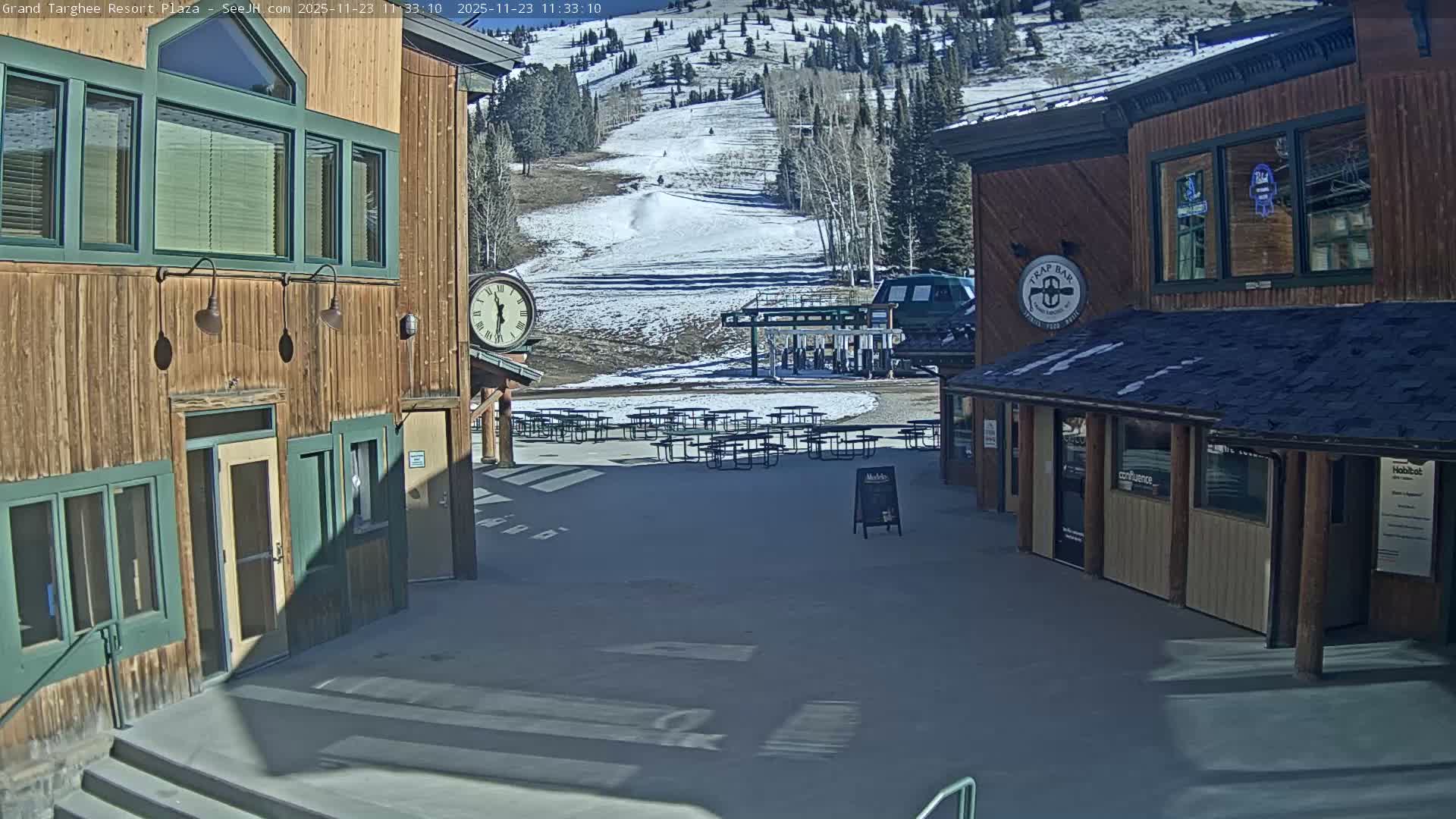 Alta, Freds Mountain Grand Targhee Resort Plaza Live Cam  -Alta, Teton, Wyoming, USA