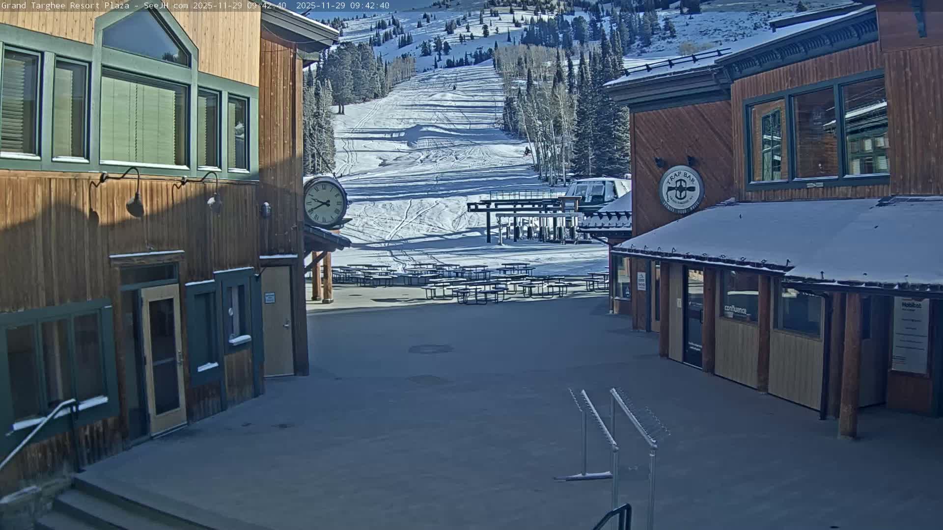 Alta, Freds Mountain Grand Targhee Resort Plaza Live Cam  -Alta, Teton, Wyoming, USA