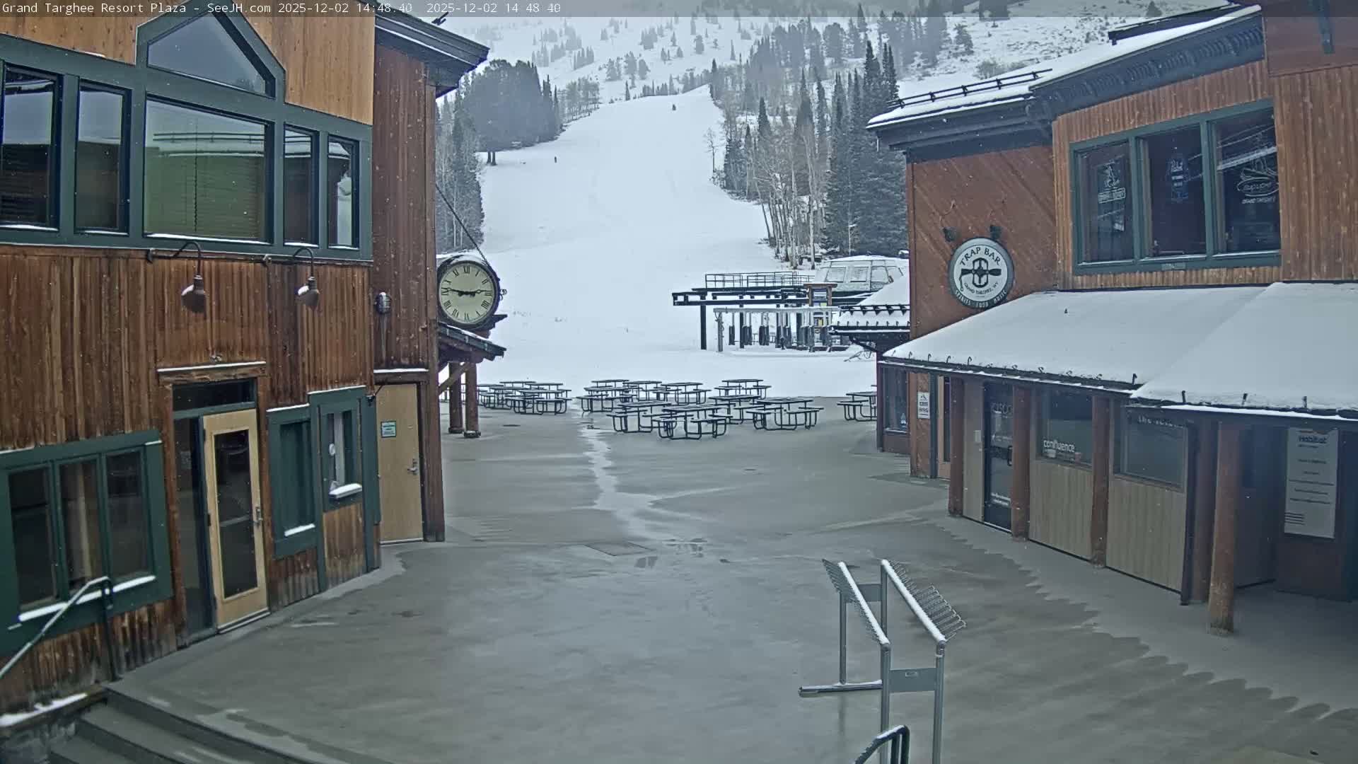 Alta, Freds Mountain Grand Targhee Resort Plaza Live Cam  -Alta, Teton, Wyoming, USA