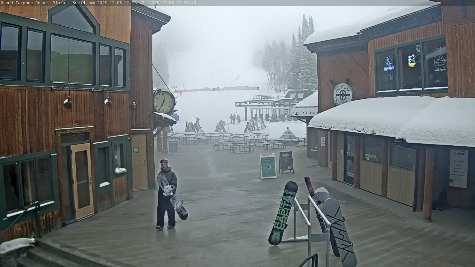 Alta, Freds Mountain Grand Targhee Resort Plaza Live Cam  -Alta, Teton, Wyoming, USA