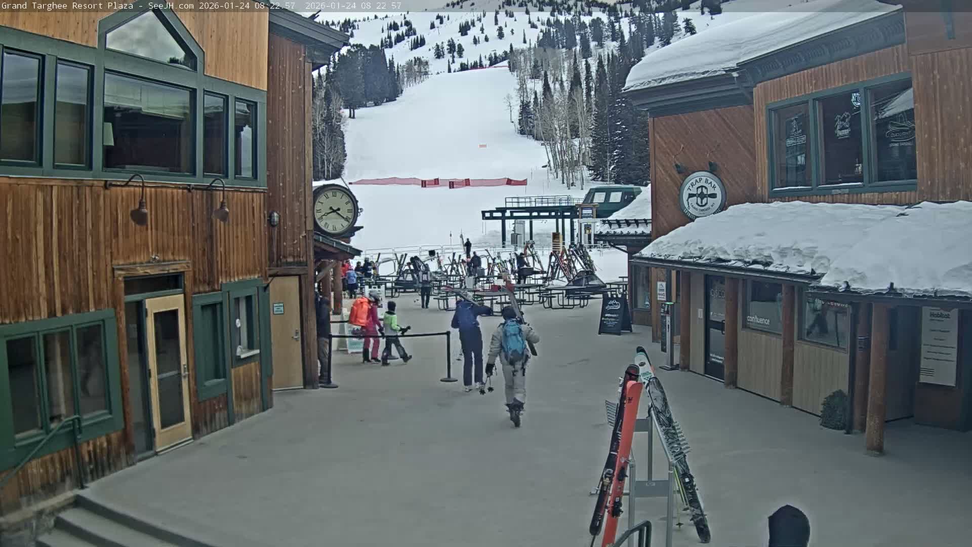 Alta, Freds Mountain Grand Targhee Resort Plaza Live Cam  -Alta, Teton, Wyoming, USA