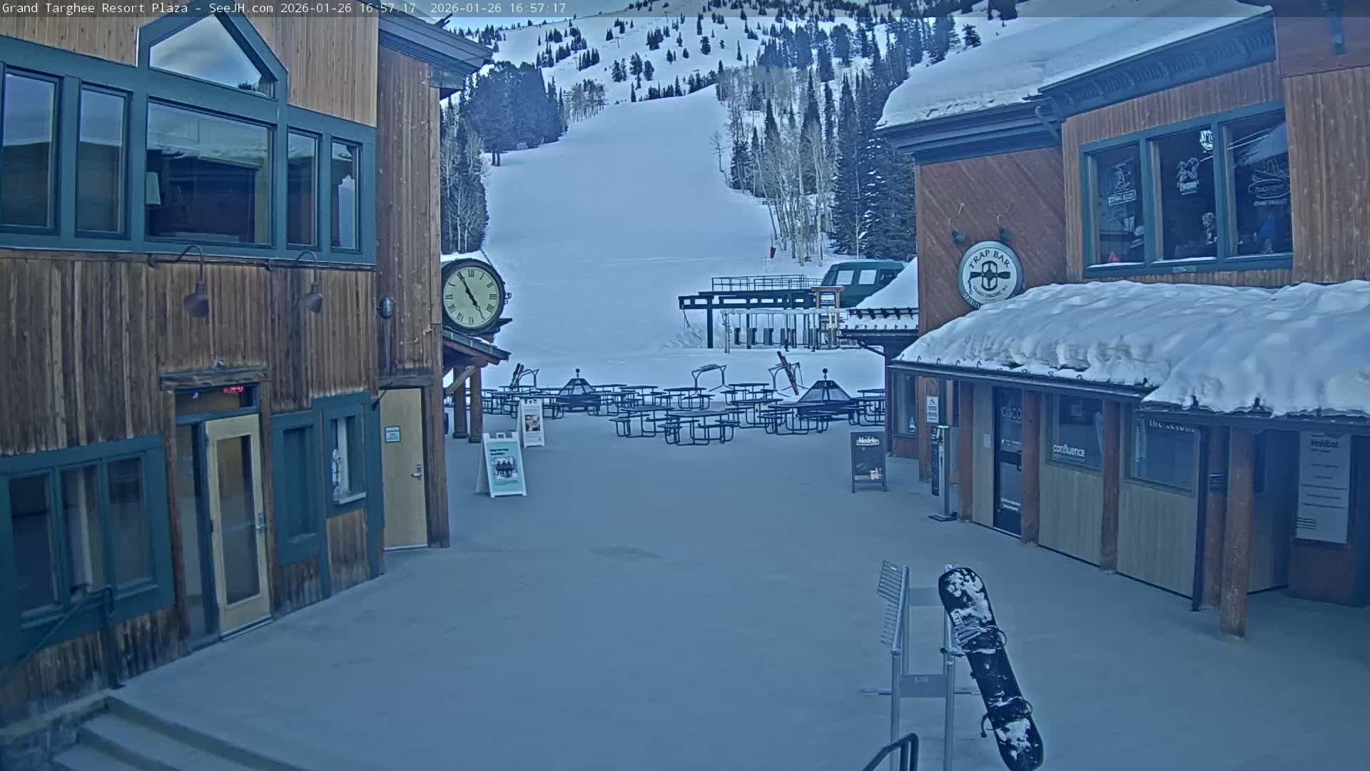 Alta, Freds Mountain Grand Targhee Resort Plaza Live Cam  -Alta, Teton, Wyoming, USA
