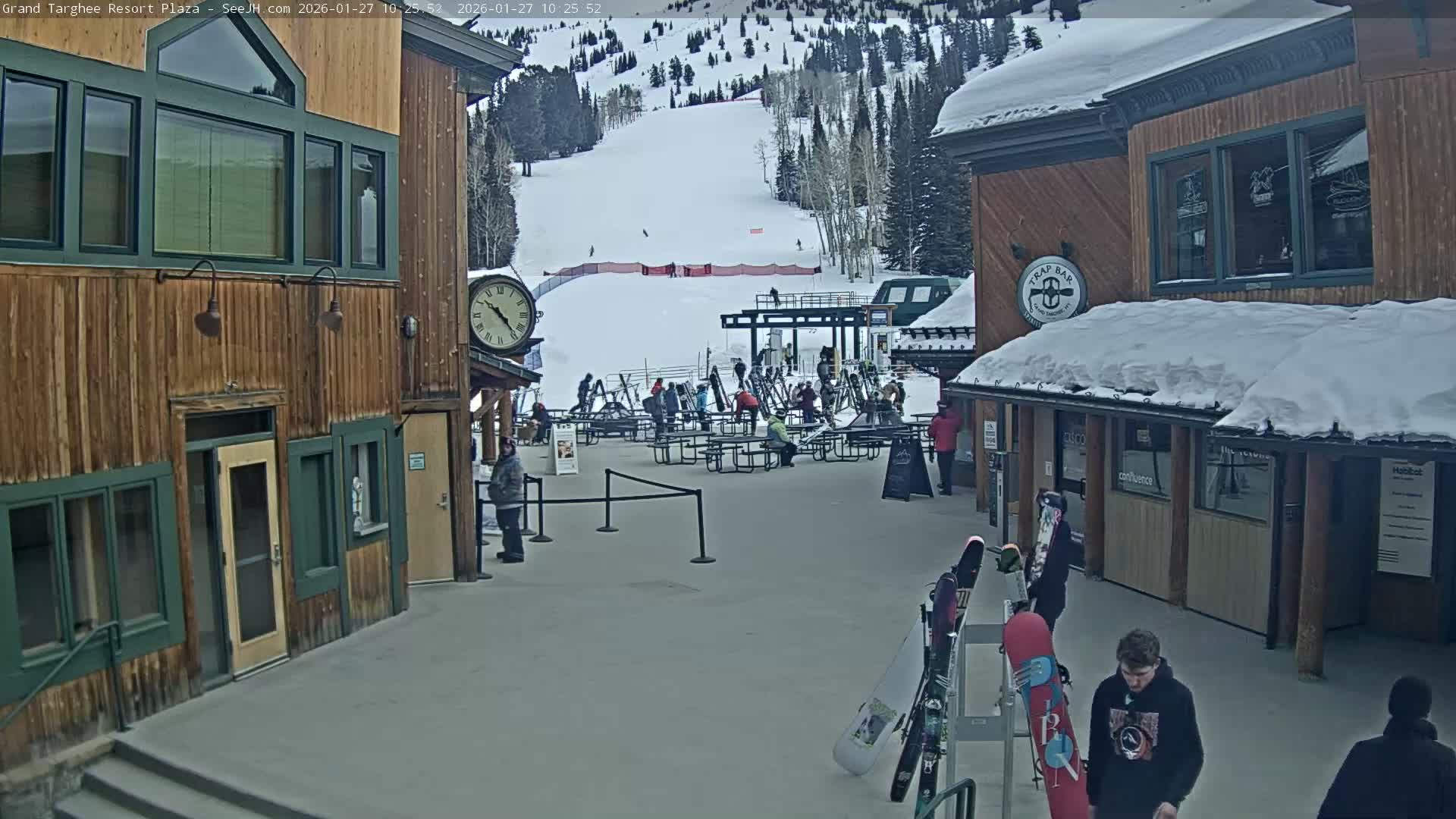 Alta, Freds Mountain Grand Targhee Resort Plaza Live Cam  -Alta, Teton, Wyoming, USA