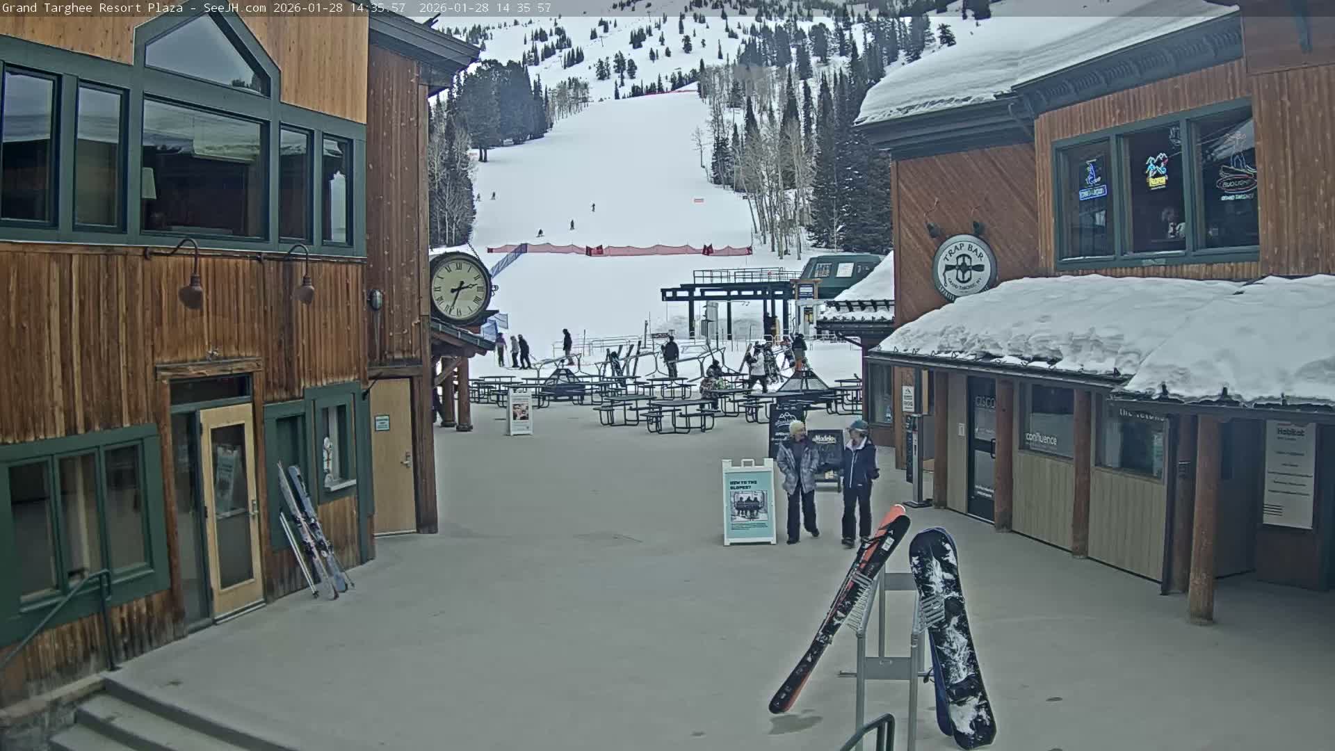 Alta, Freds Mountain Grand Targhee Resort Plaza Live Cam  -Alta, Teton, Wyoming, USA