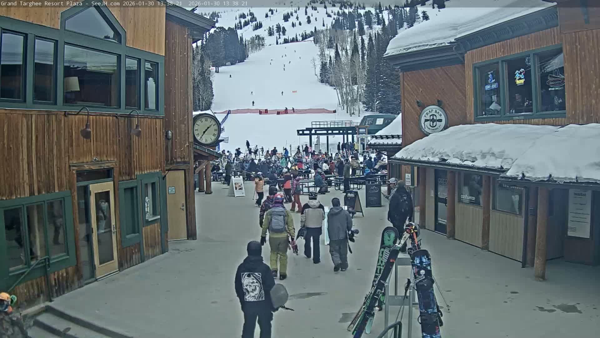 Alta, Freds Mountain Grand Targhee Resort Plaza Live Cam  -Alta, Teton, Wyoming, USA