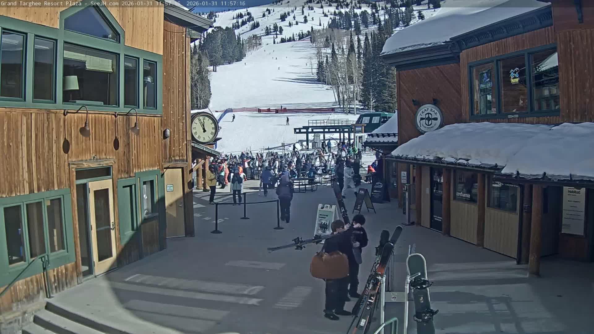 Alta, Freds Mountain Grand Targhee Resort Plaza Live Cam  -Alta, Teton, Wyoming, USA