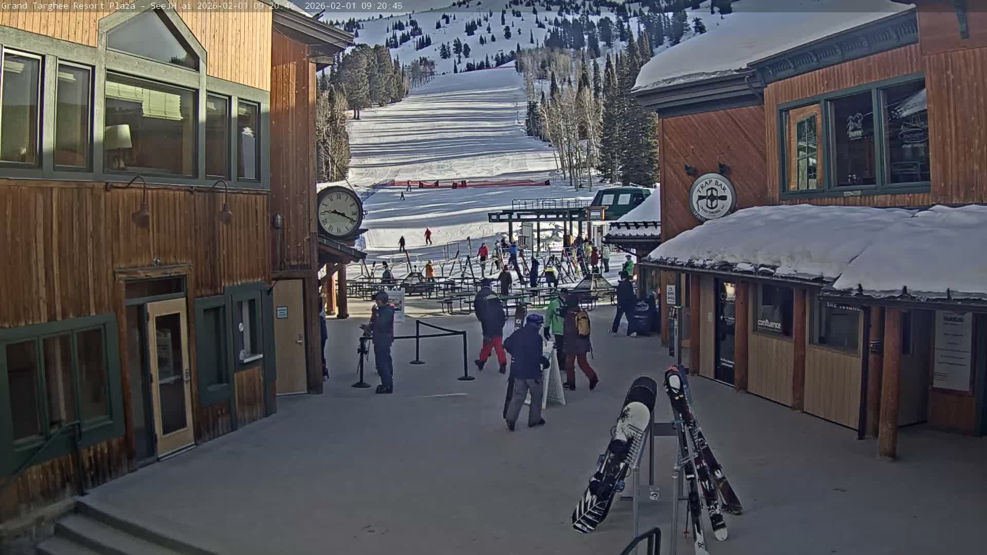 Alta, Freds Mountain Grand Targhee Resort Plaza Live Cam  -Alta, Teton, Wyoming, USA