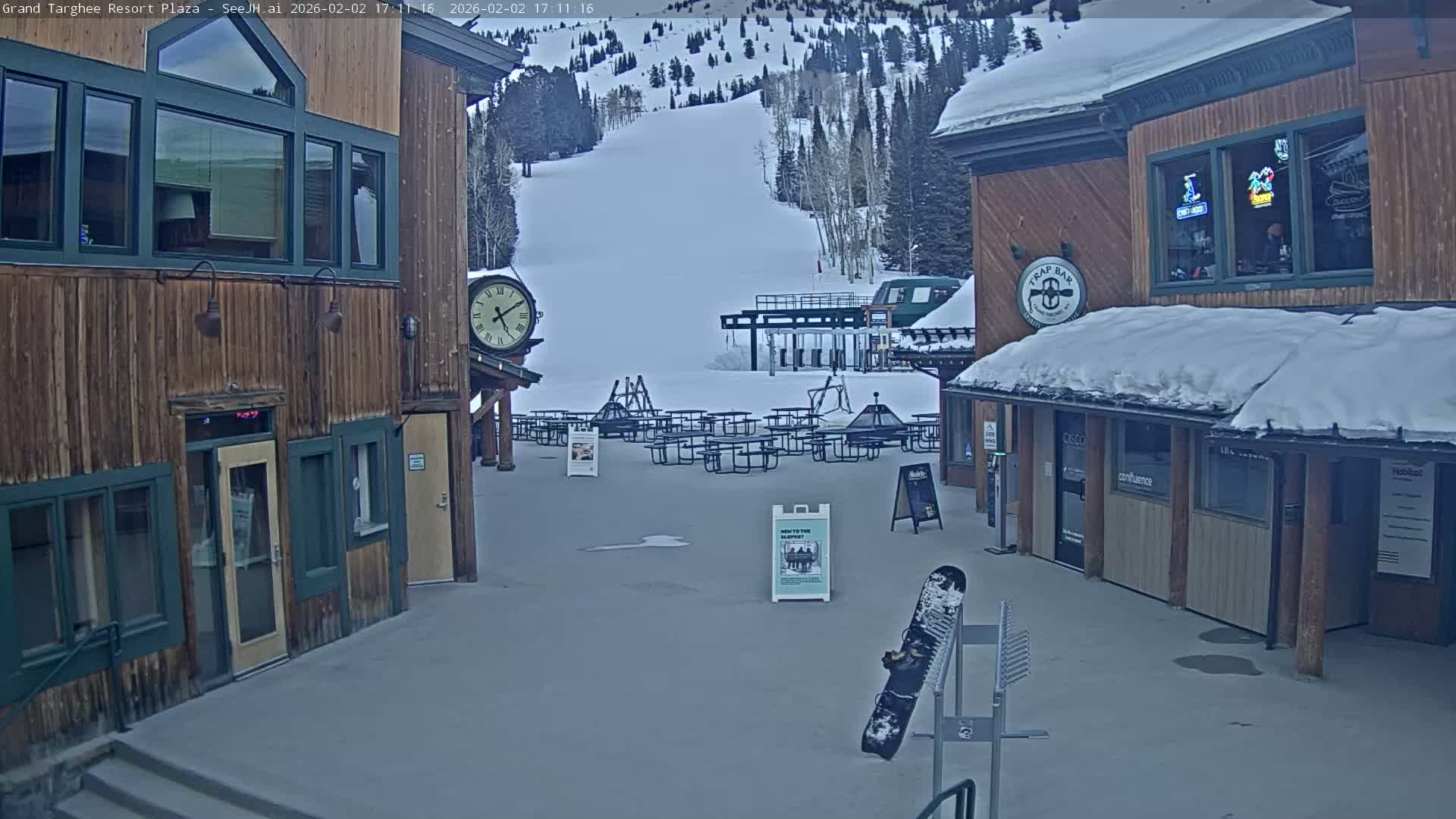 Alta, Freds Mountain Grand Targhee Resort Plaza Live Cam  -Alta, Teton, Wyoming, USA
