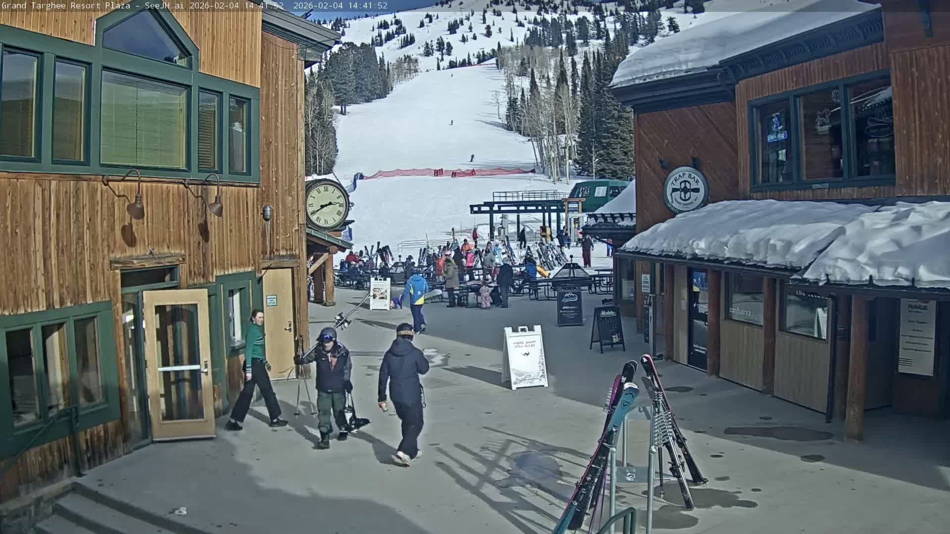 Alta, Freds Mountain Grand Targhee Resort Plaza Live Cam  -Alta, Teton, Wyoming, USA