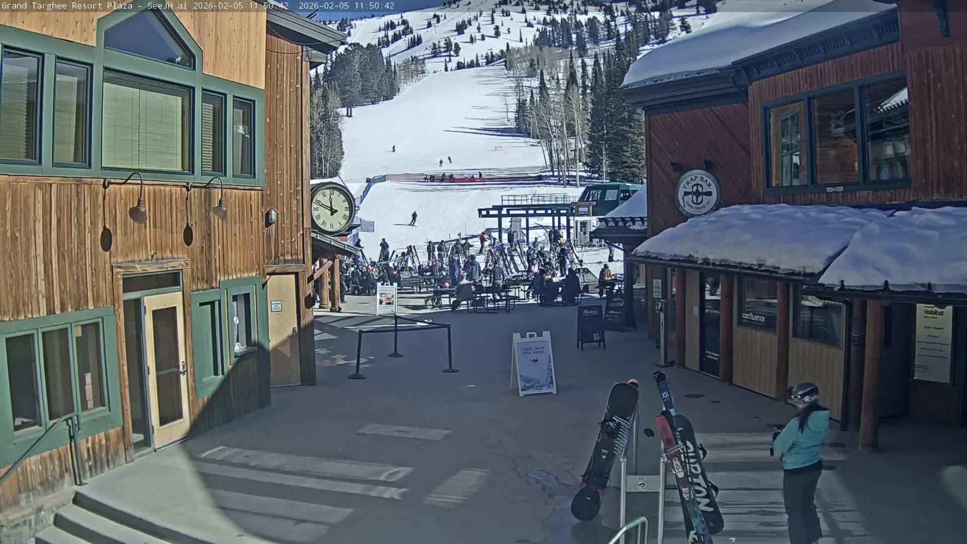 Alta, Freds Mountain Grand Targhee Resort Plaza Live Cam  -Alta, Teton, Wyoming, USA