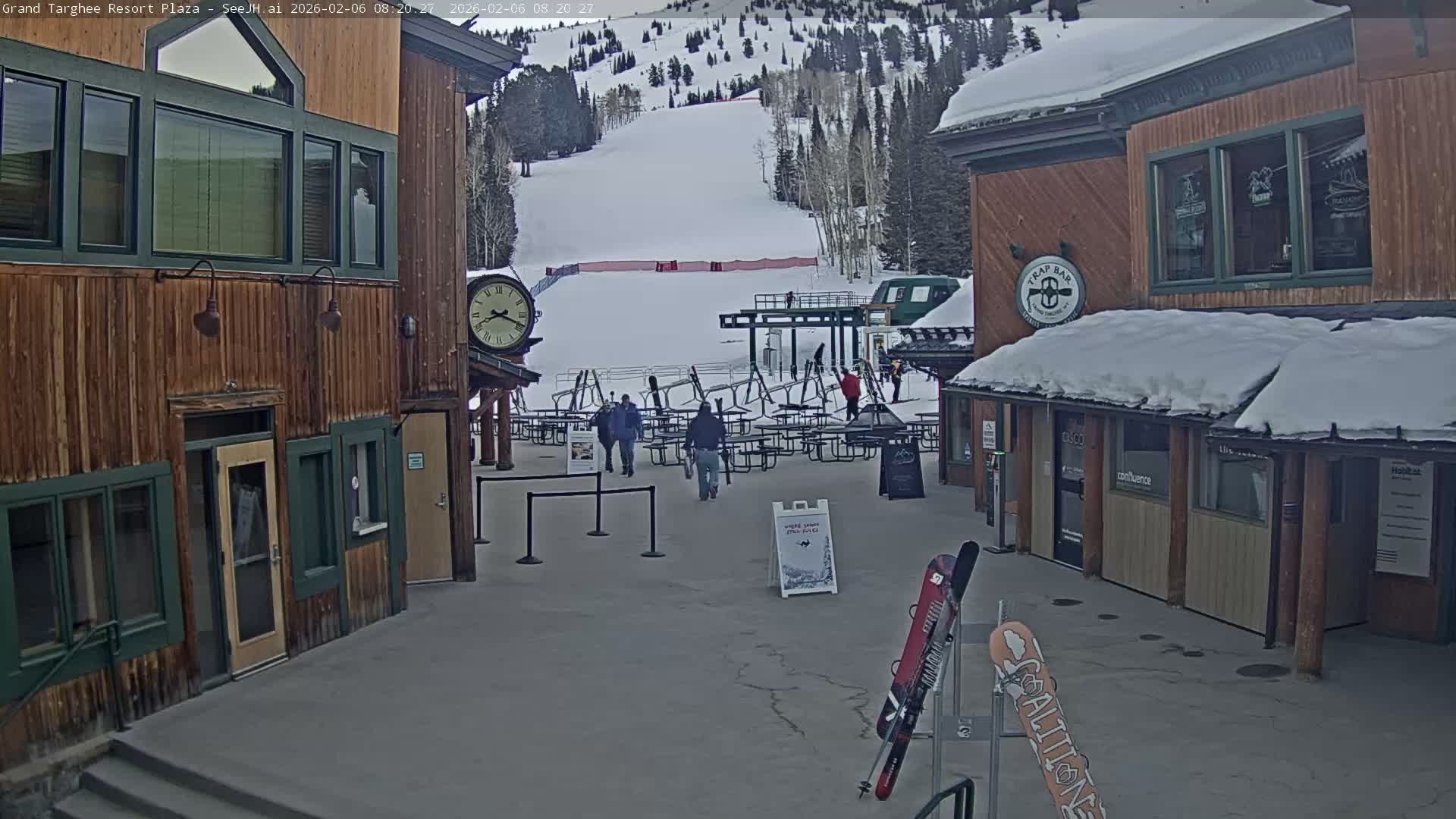 Alta, Freds Mountain Grand Targhee Resort Plaza Live Cam  -Alta, Teton, Wyoming, USA