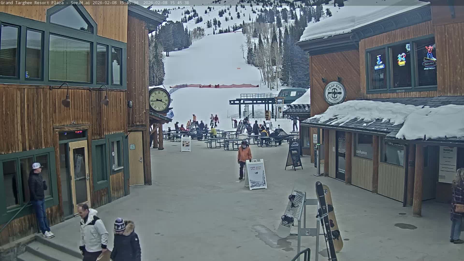 Alta, Freds Mountain Grand Targhee Resort Plaza Live Cam  -Alta, Teton, Wyoming, USA